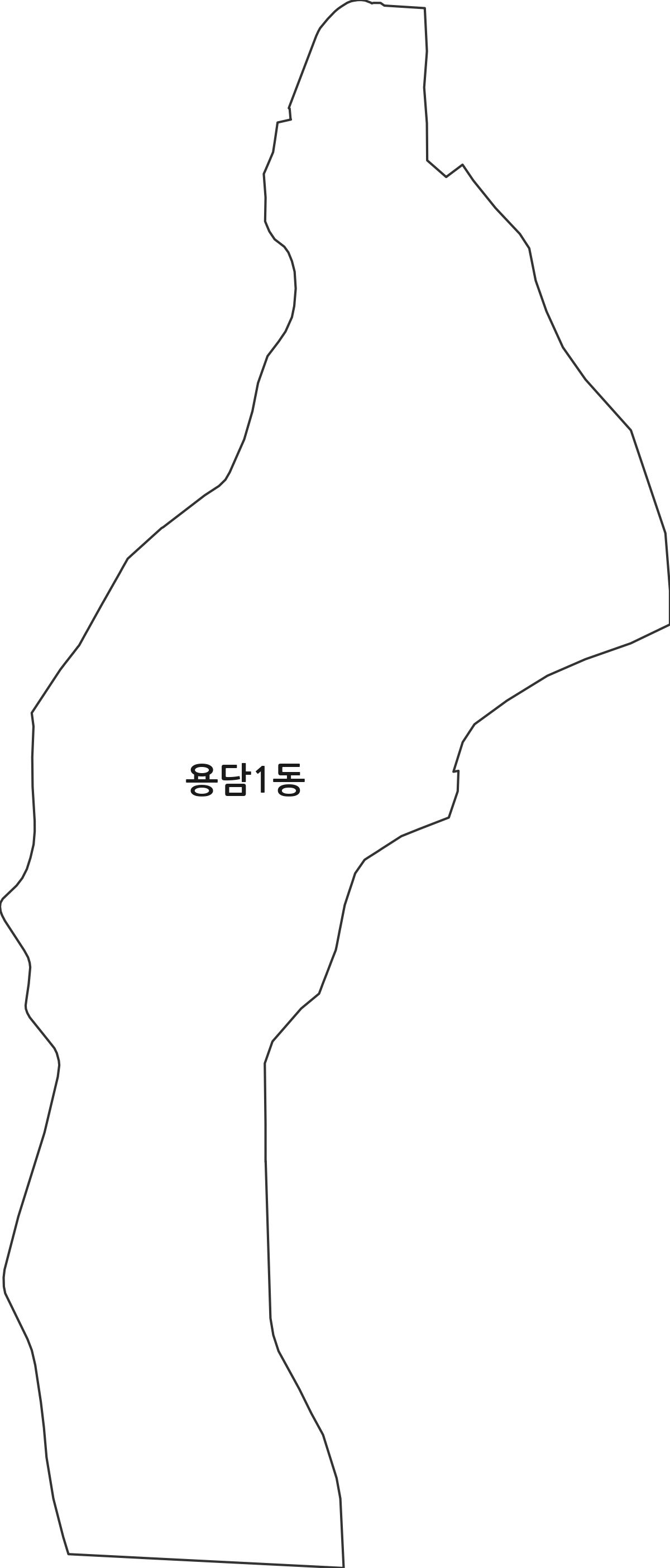 제주특별자치도 제주시 용담1동 행정동 행정구역 경계 지도