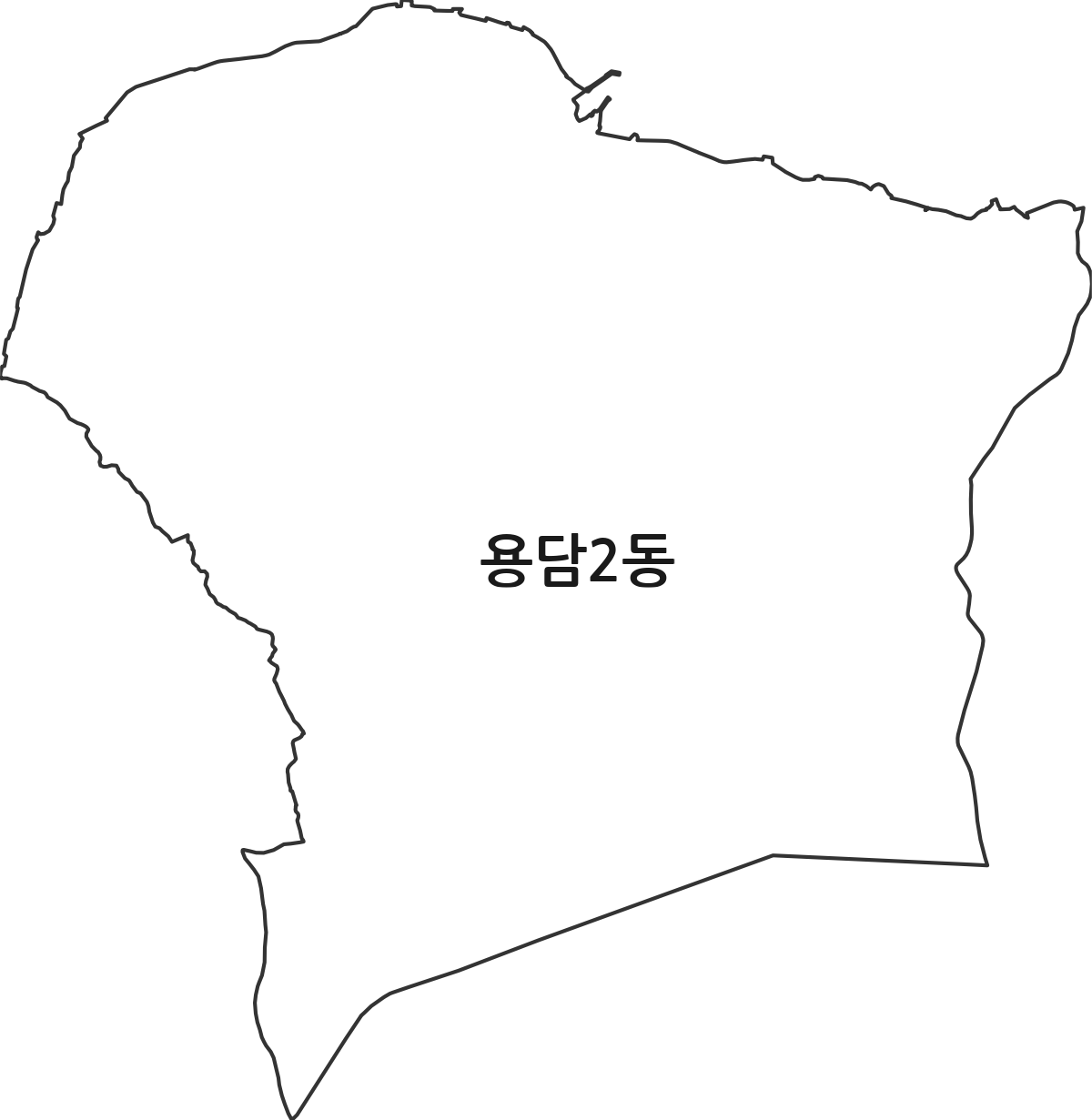제주특별자치도 제주시 용담2동 행정동 행정구역 경계 지도