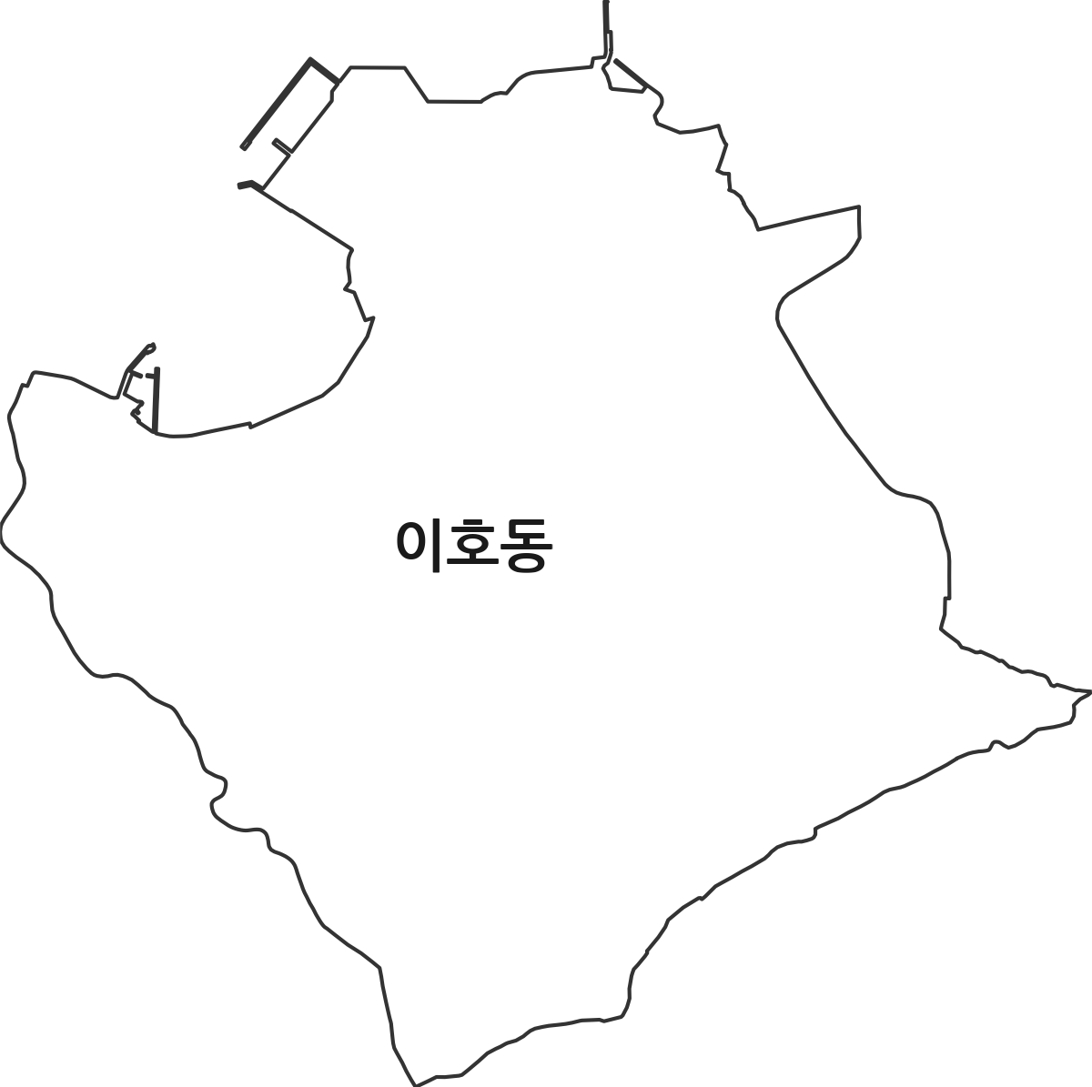 제주특별자치도 제주시 이호동 행정동 행정구역 경계 지도