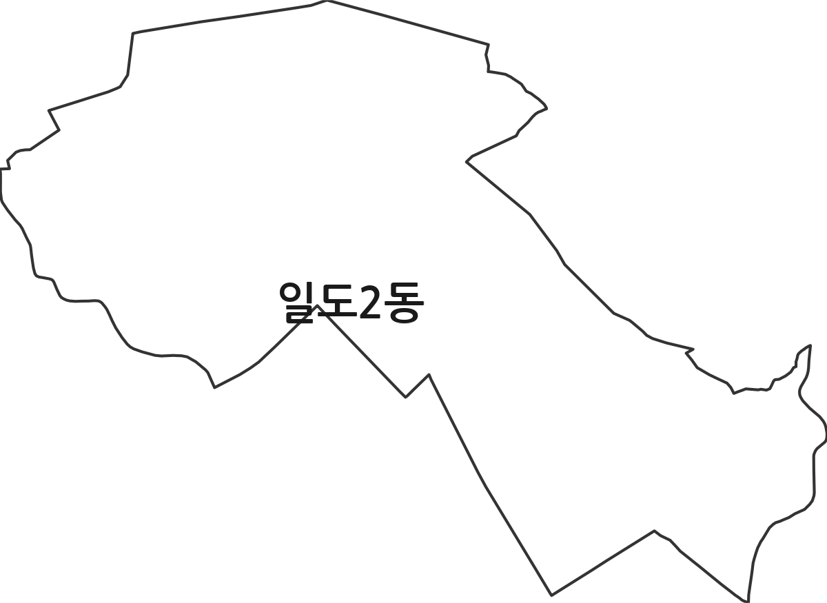 제주특별자치도 제주시 일도2동 행정동 행정구역 경계 지도