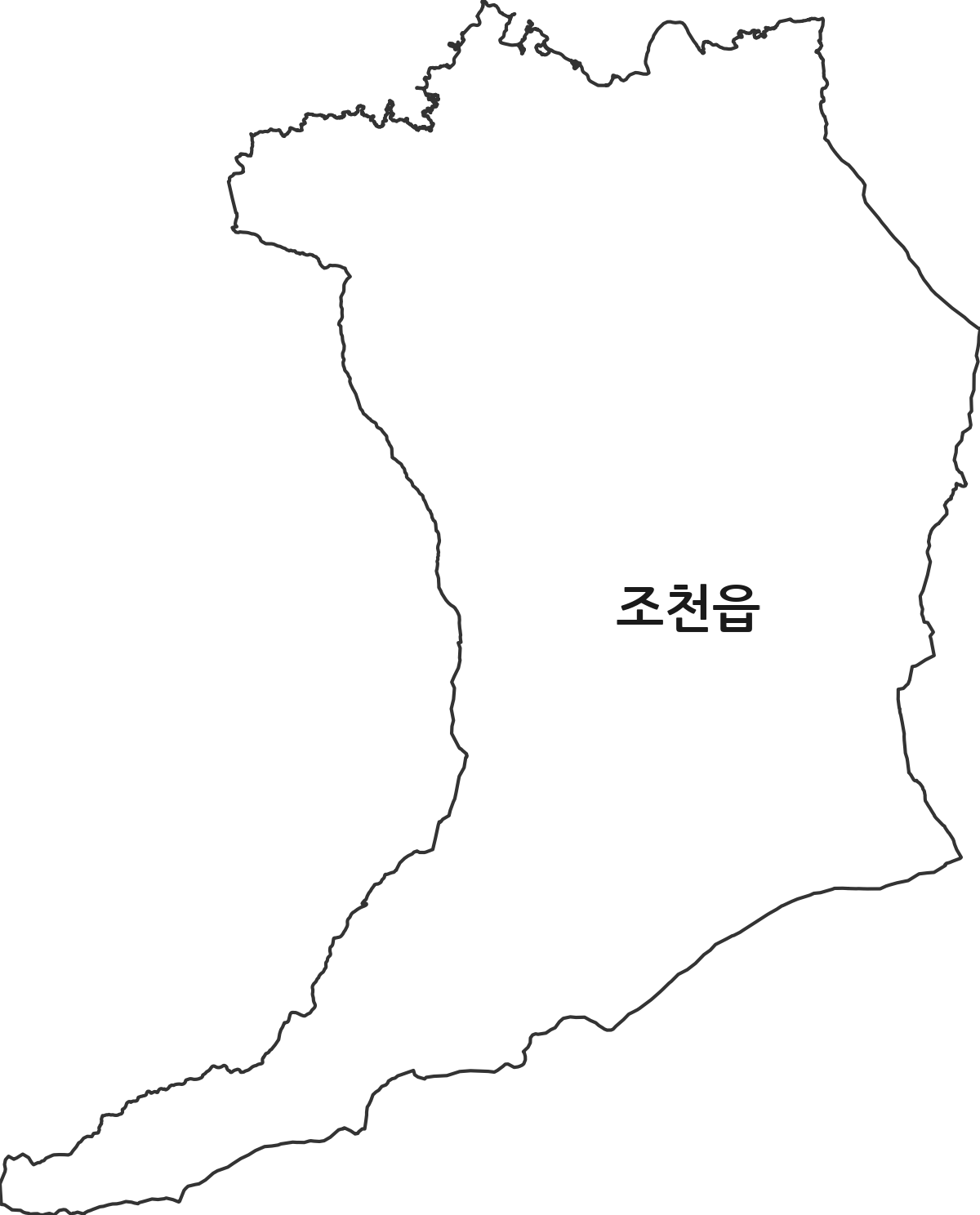 제주특별자치도 제주시 조천읍 행정동 행정구역 경계 지도