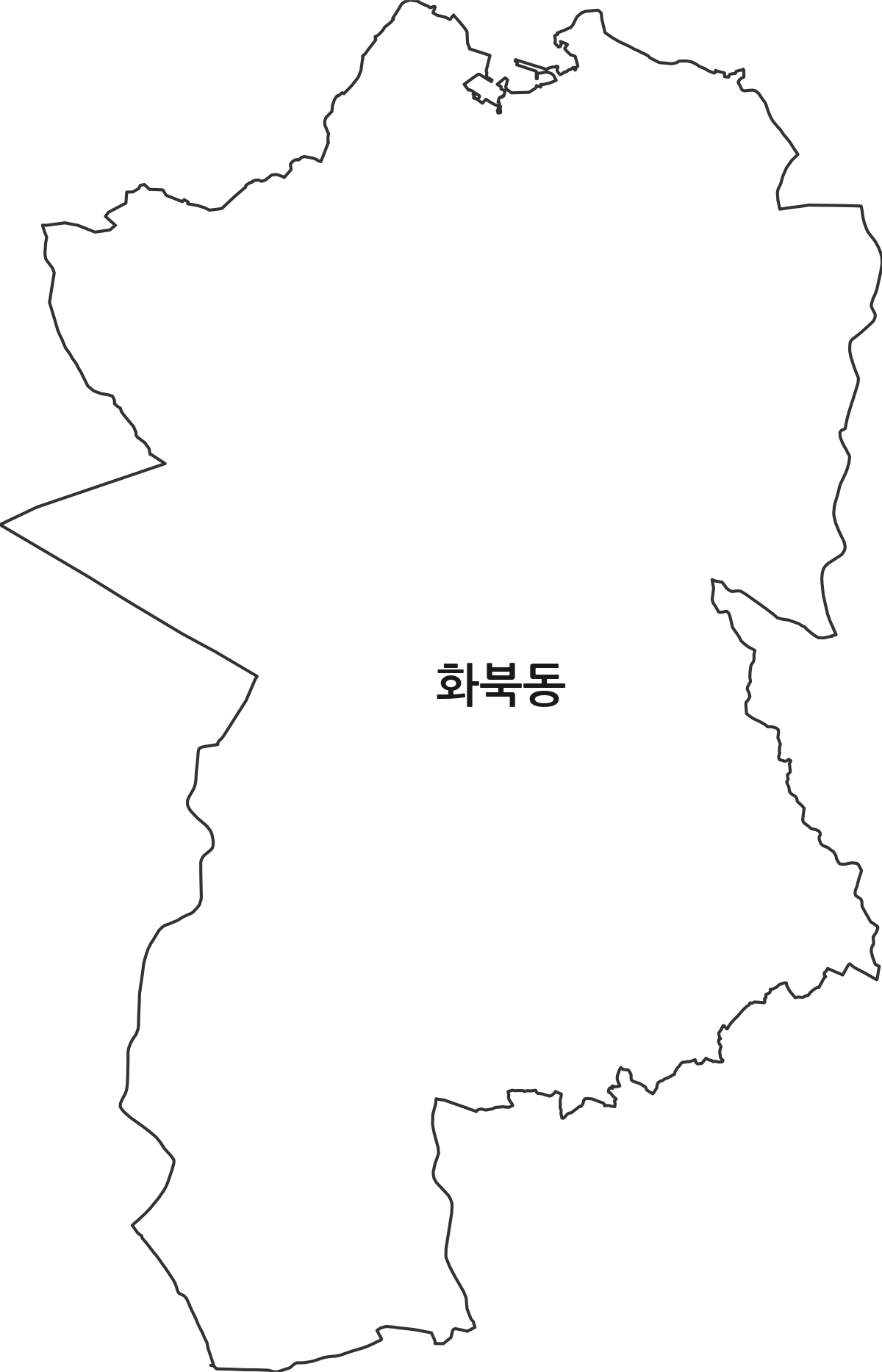 제주특별자치도 제주시 화북동 행정동 행정구역 경계 지도