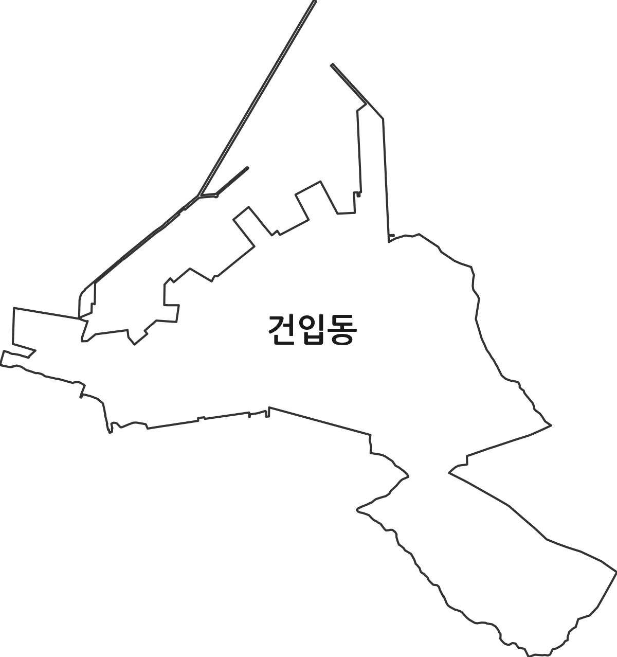 제주특별자치도 제주시 건입동 법정동 행정구역 경계 지도