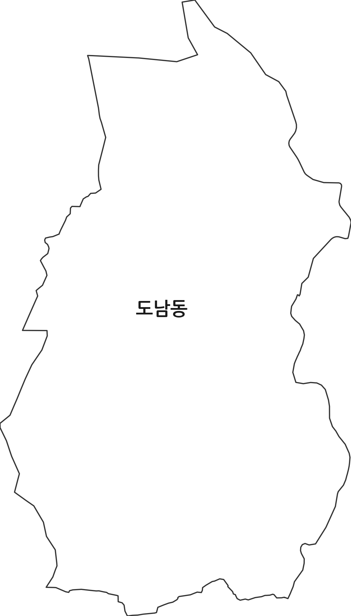 제주특별자치도 제주시 도남동 법정동 행정구역 경계 지도