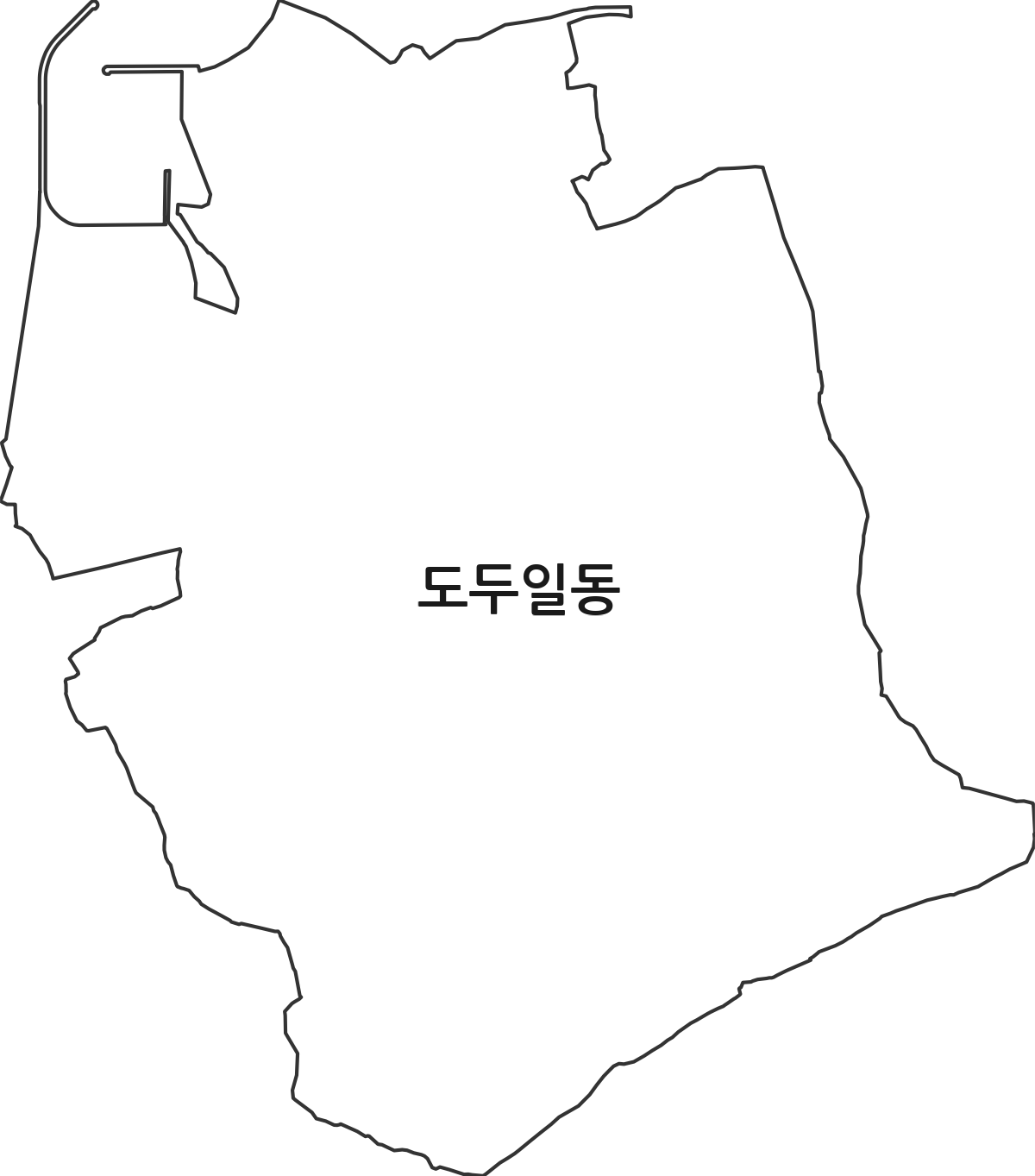 제주특별자치도 제주시 도두일동 법정동 행정구역 경계 지도