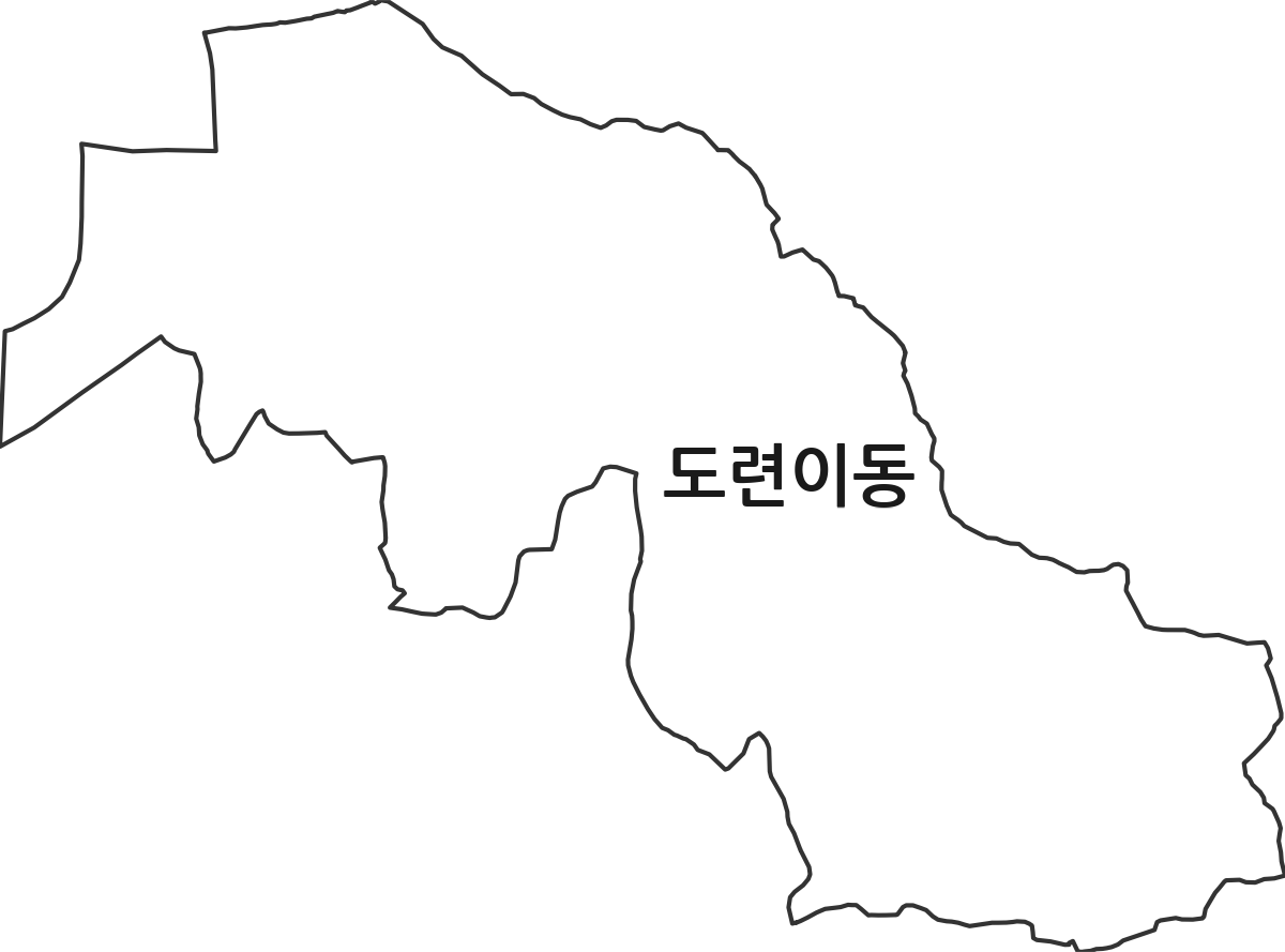 제주특별자치도 제주시 도련이동 법정동 행정구역 경계 지도