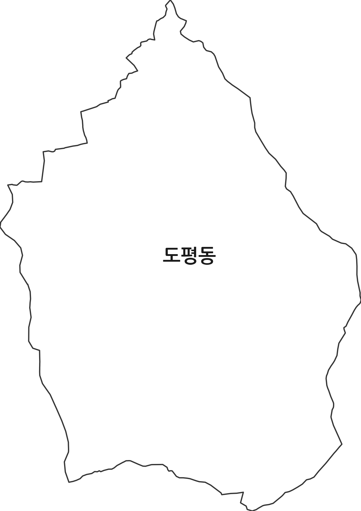 제주특별자치도 제주시 도평동 법정동 행정구역 경계 지도