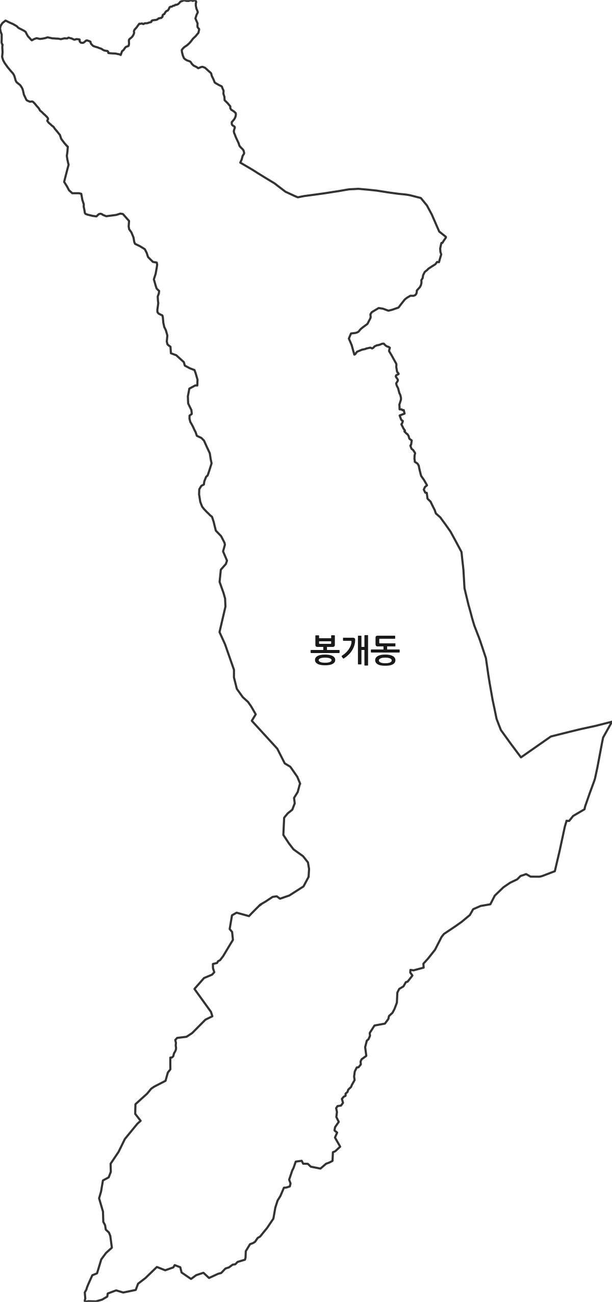 제주특별자치도 제주시 봉개동 법정동 행정구역 경계 지도