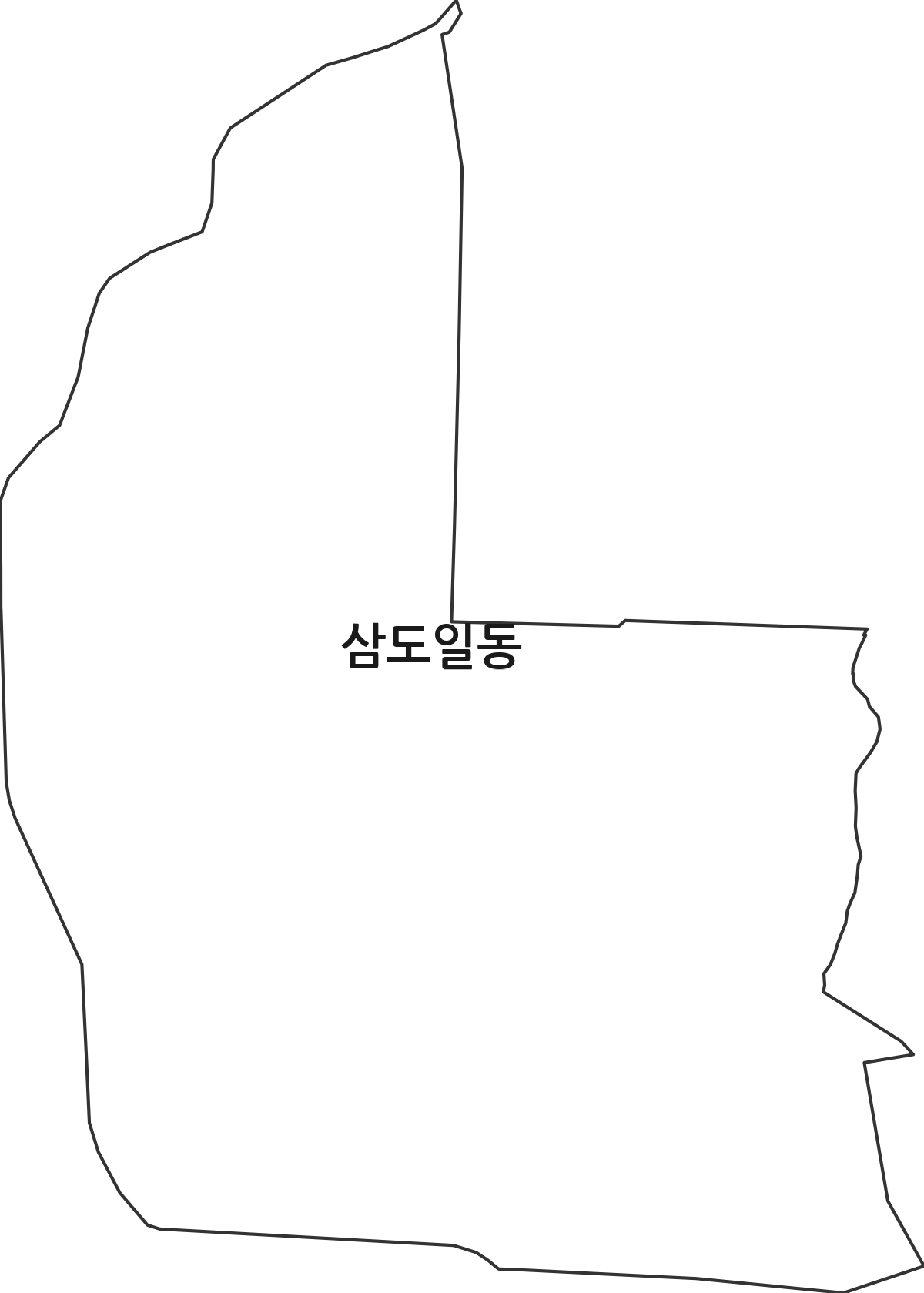 제주특별자치도 제주시 삼도일동 법정동 행정구역 경계 지도