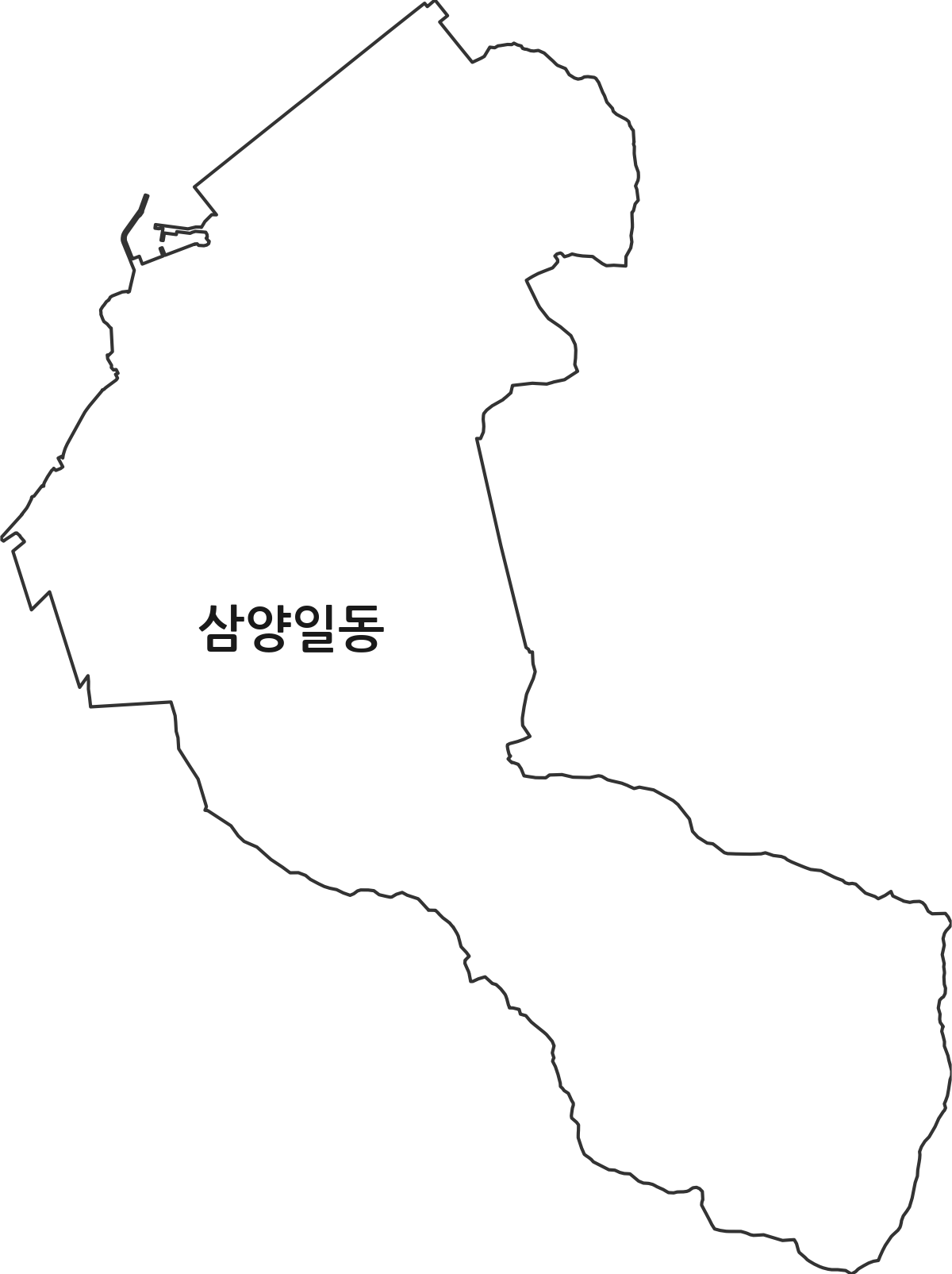 제주특별자치도 제주시 삼양일동 법정동 행정구역 경계 지도