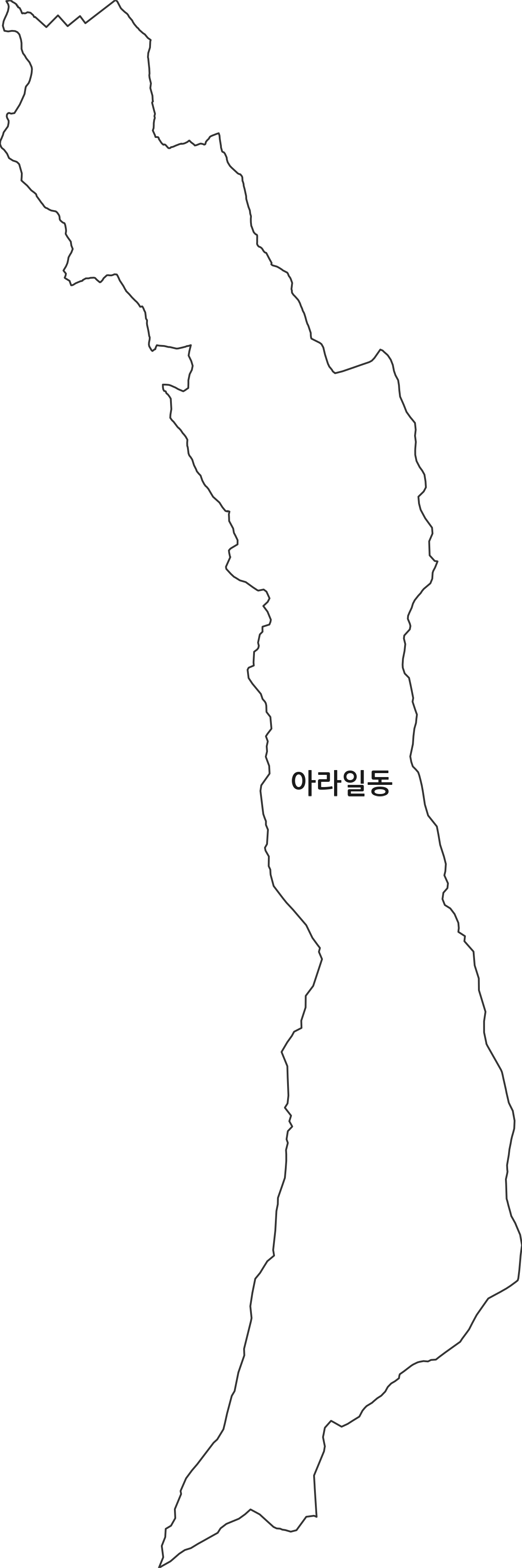 제주특별자치도 제주시 아라일동 법정동 행정구역 경계 지도