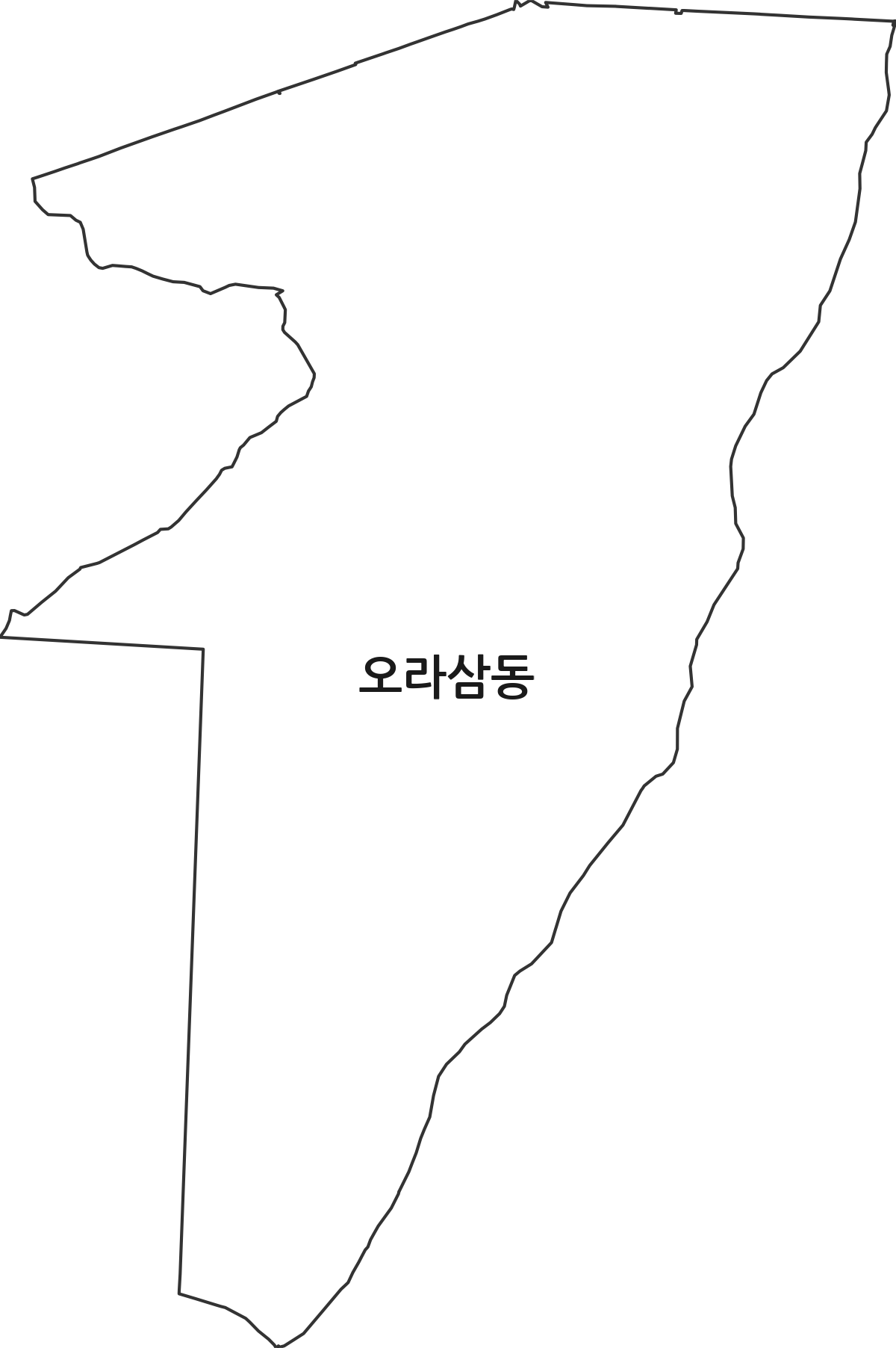 제주특별자치도 제주시 오라삼동 법정동 행정구역 경계 지도