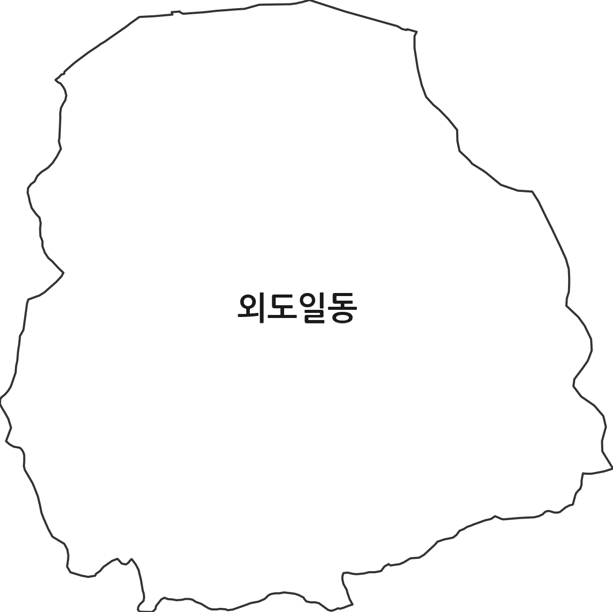 제주특별자치도 제주시 외도일동 법정동 행정구역 경계 지도