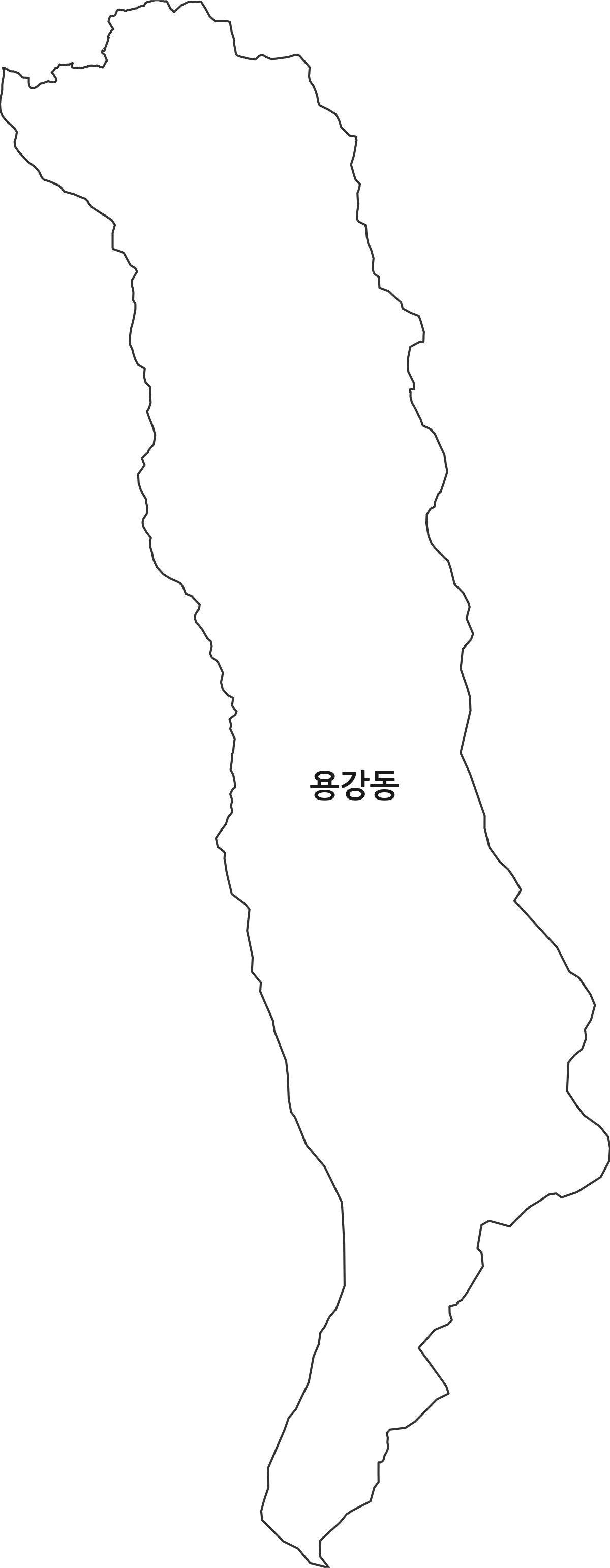 제주특별자치도 제주시 용강동 법정동 행정구역 경계 지도