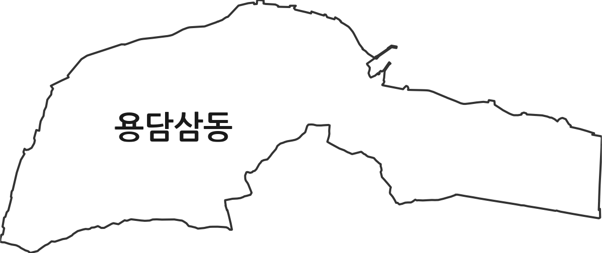 제주특별자치도 제주시 용담삼동 법정동 행정구역 경계 지도
