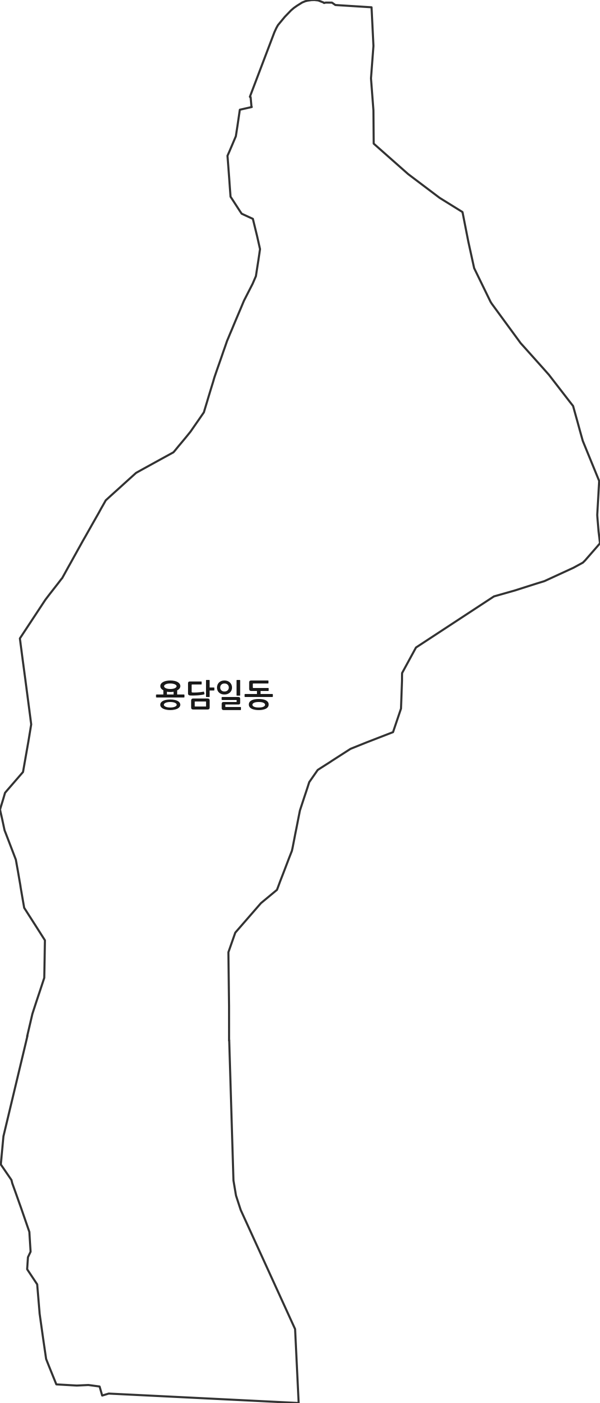 제주특별자치도 제주시 용담일동 법정동 행정구역 경계 지도