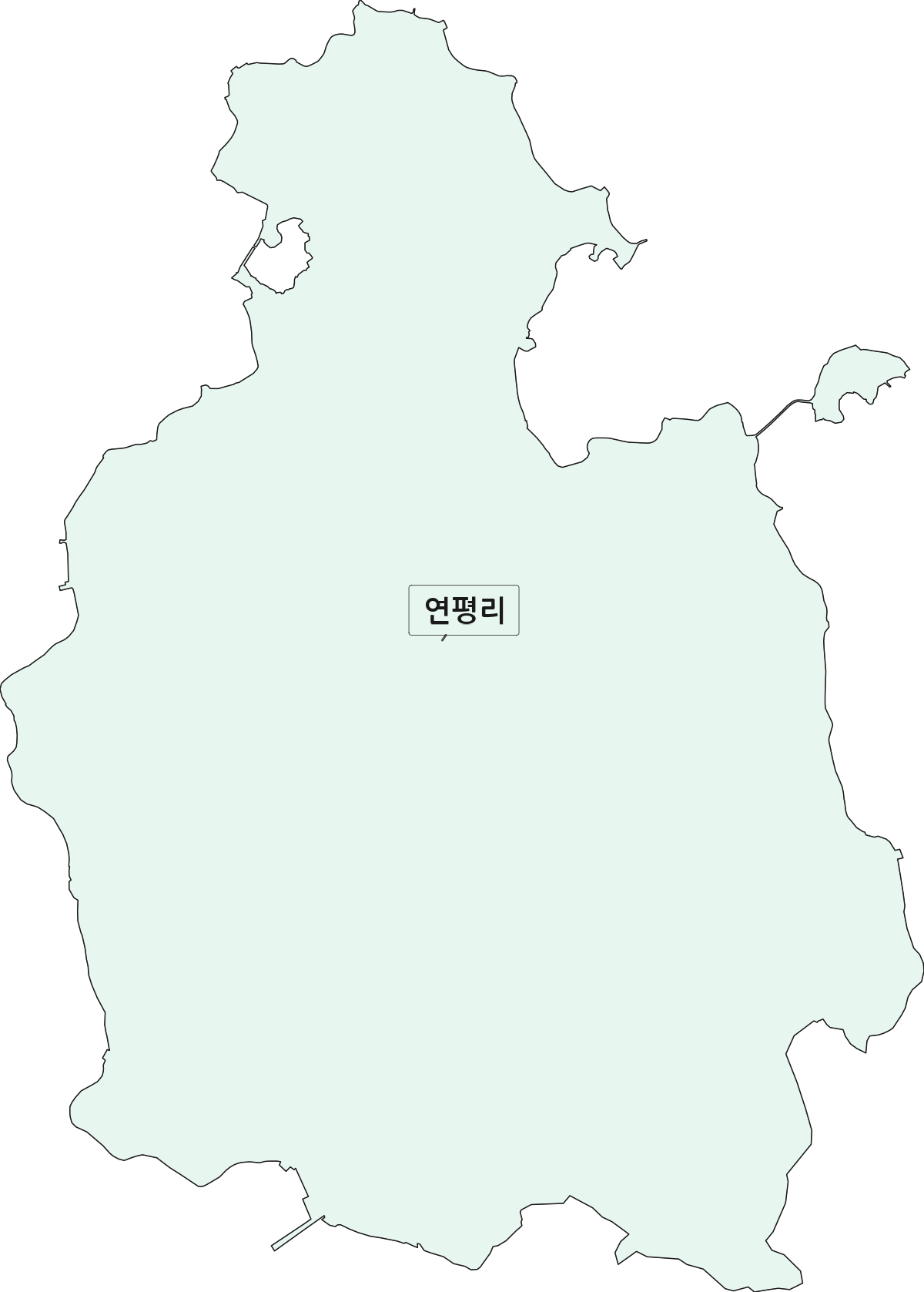 제주특별자치도 제주시 우도면 법정동 리 구분 행정구역 경계 지도