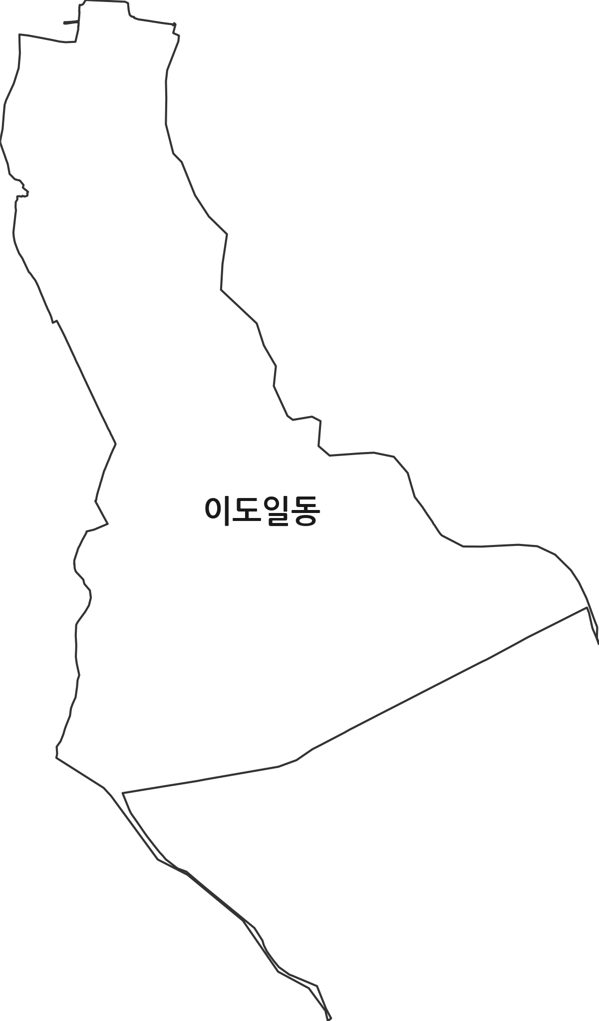 제주특별자치도 제주시 이도일동 법정동 행정구역 경계 지도