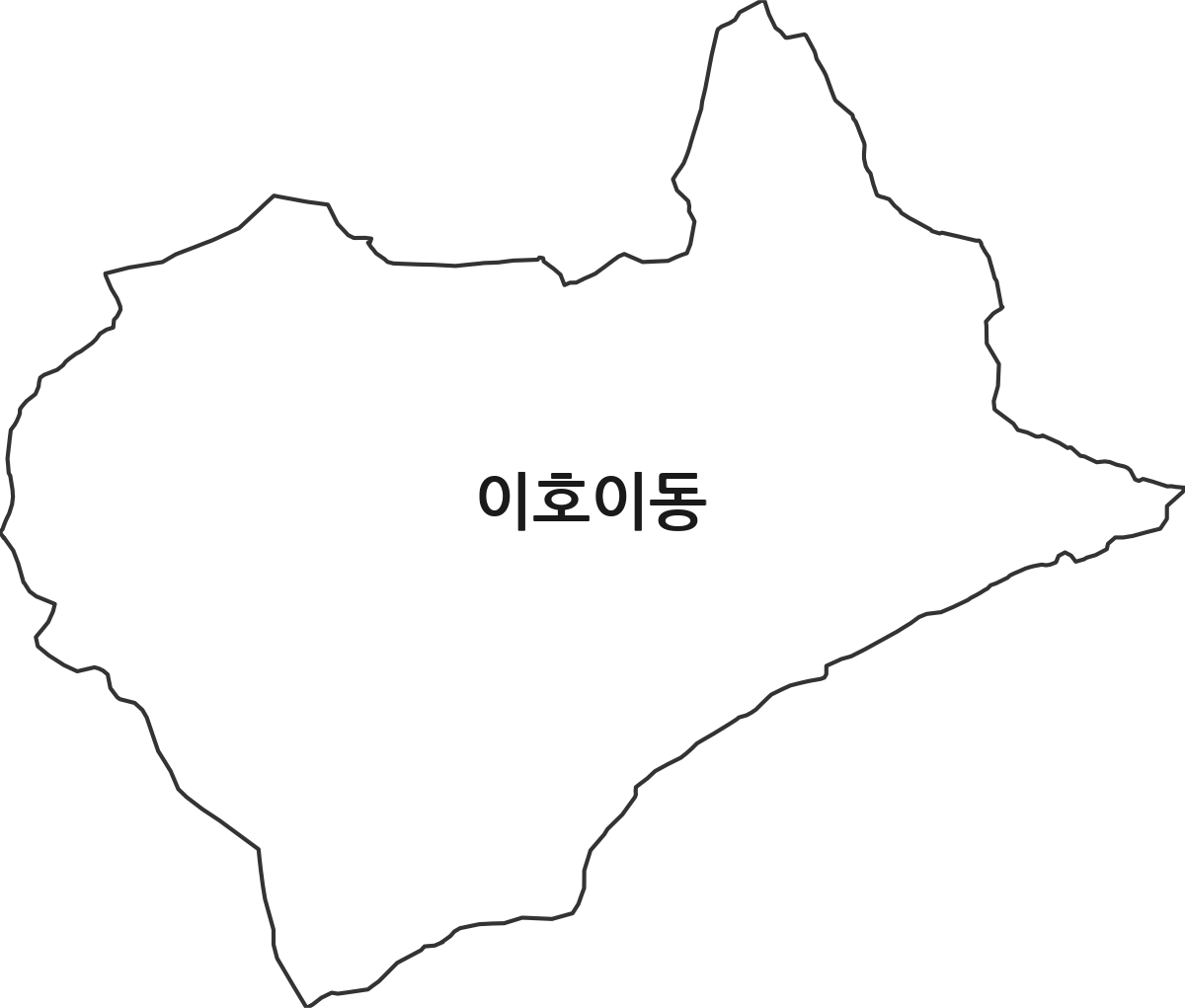 제주특별자치도 제주시 이호이동 법정동 행정구역 경계 지도