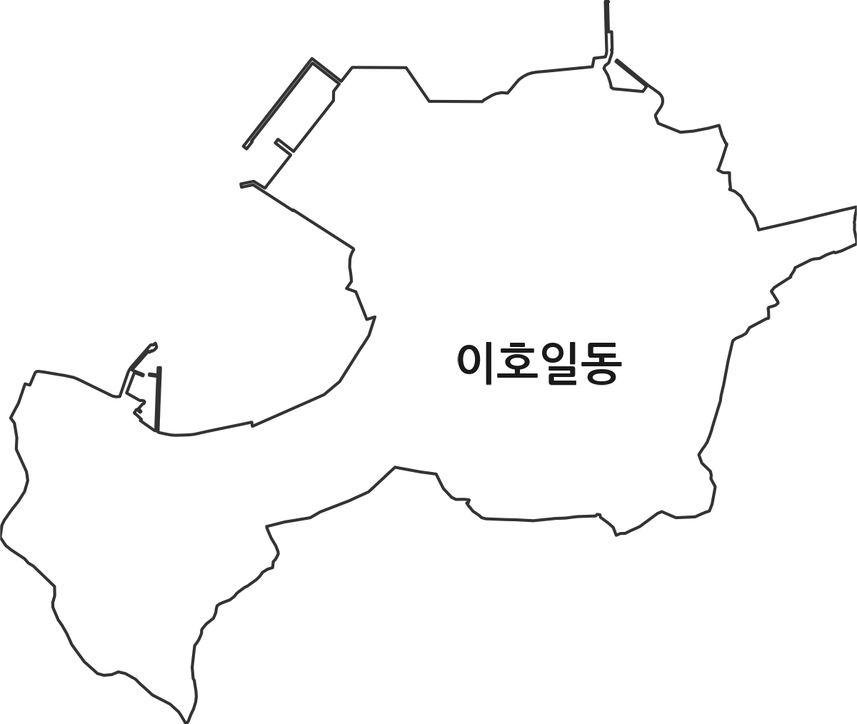 제주특별자치도 제주시 이호일동 법정동 행정구역 경계 지도