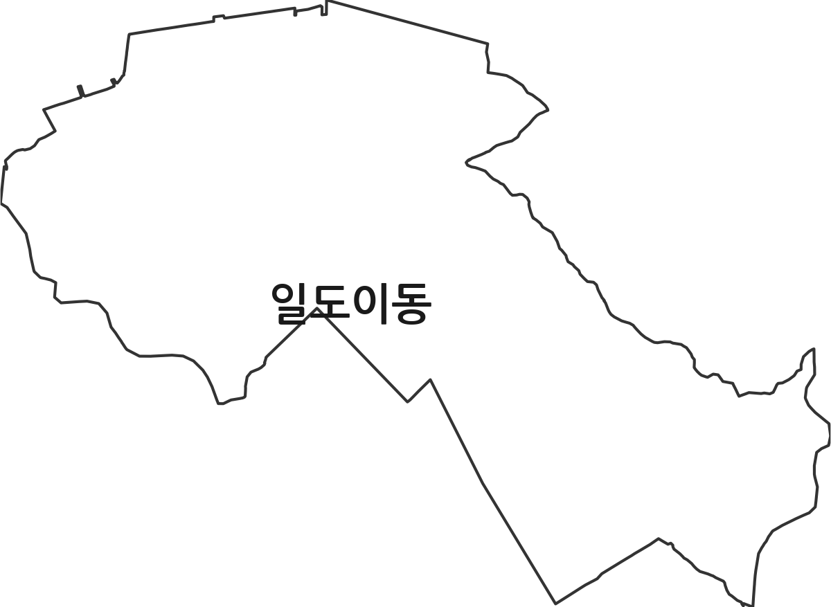 제주특별자치도 제주시 일도이동 법정동 행정구역 경계 지도