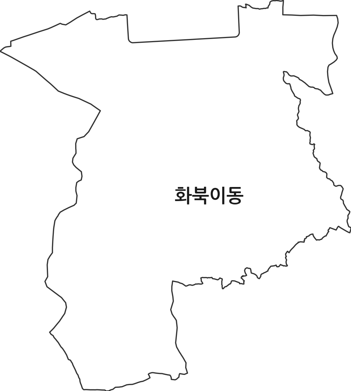 제주특별자치도 제주시 화북이동 법정동 행정구역 경계 지도