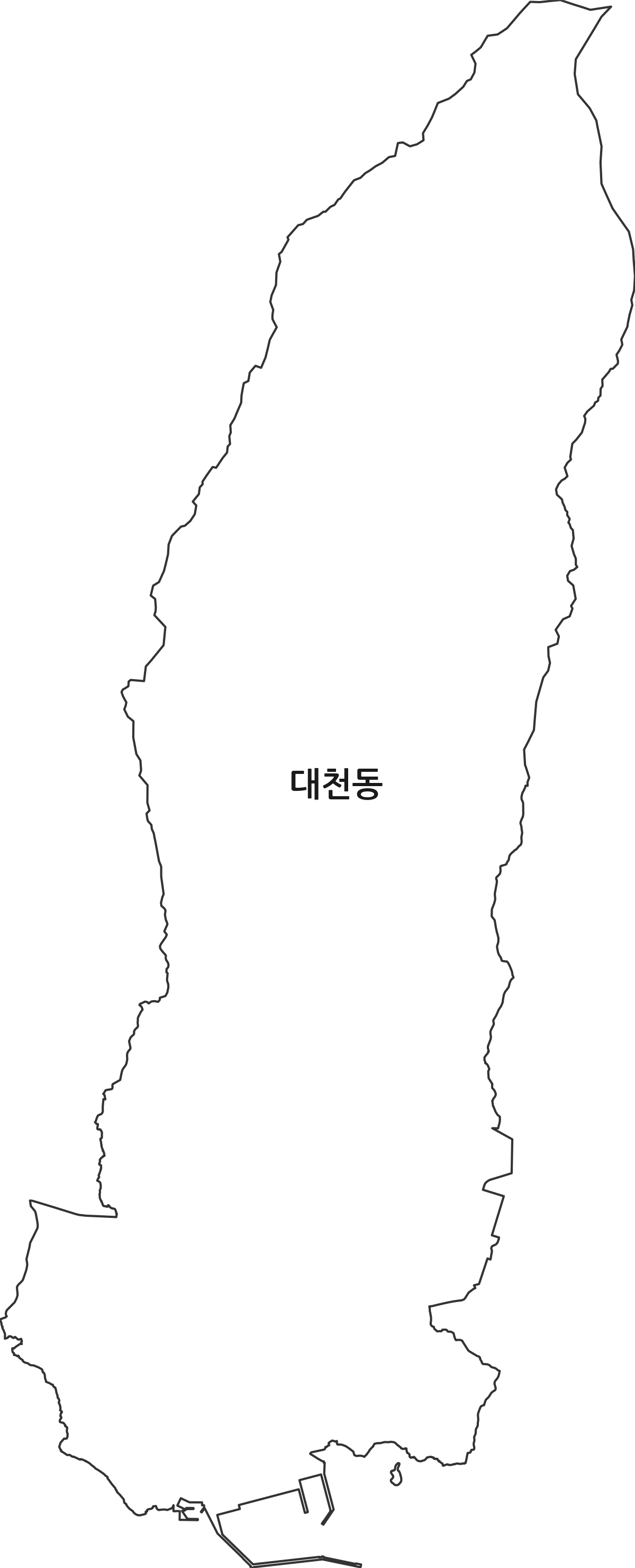 제주특별자치도 서귀포시 대천동 행정동 행정구역 경계 지도