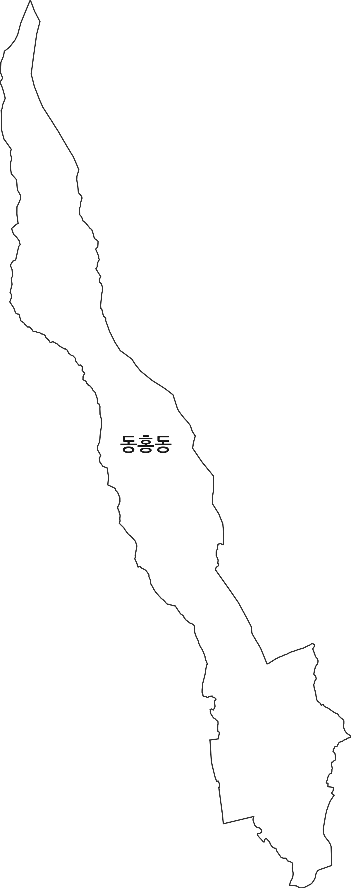제주특별자치도 서귀포시 동홍동 행정동 행정구역 경계 지도