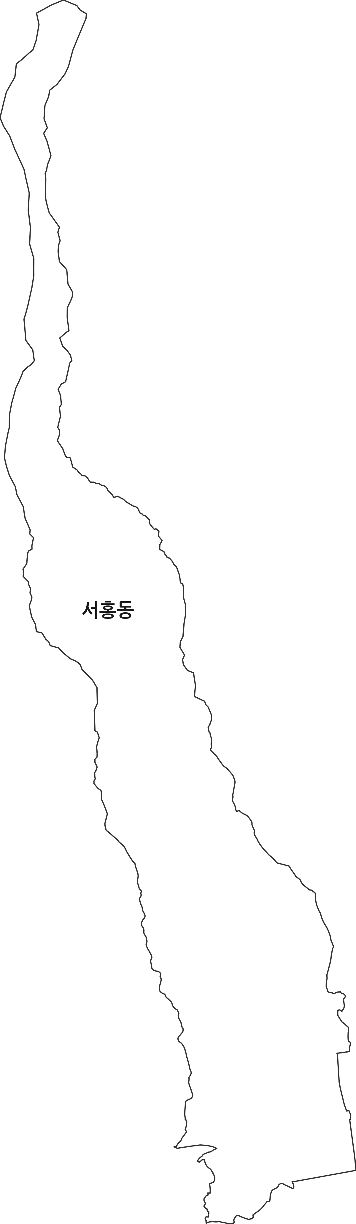 제주특별자치도 서귀포시 서홍동 행정동 행정구역 경계 지도
