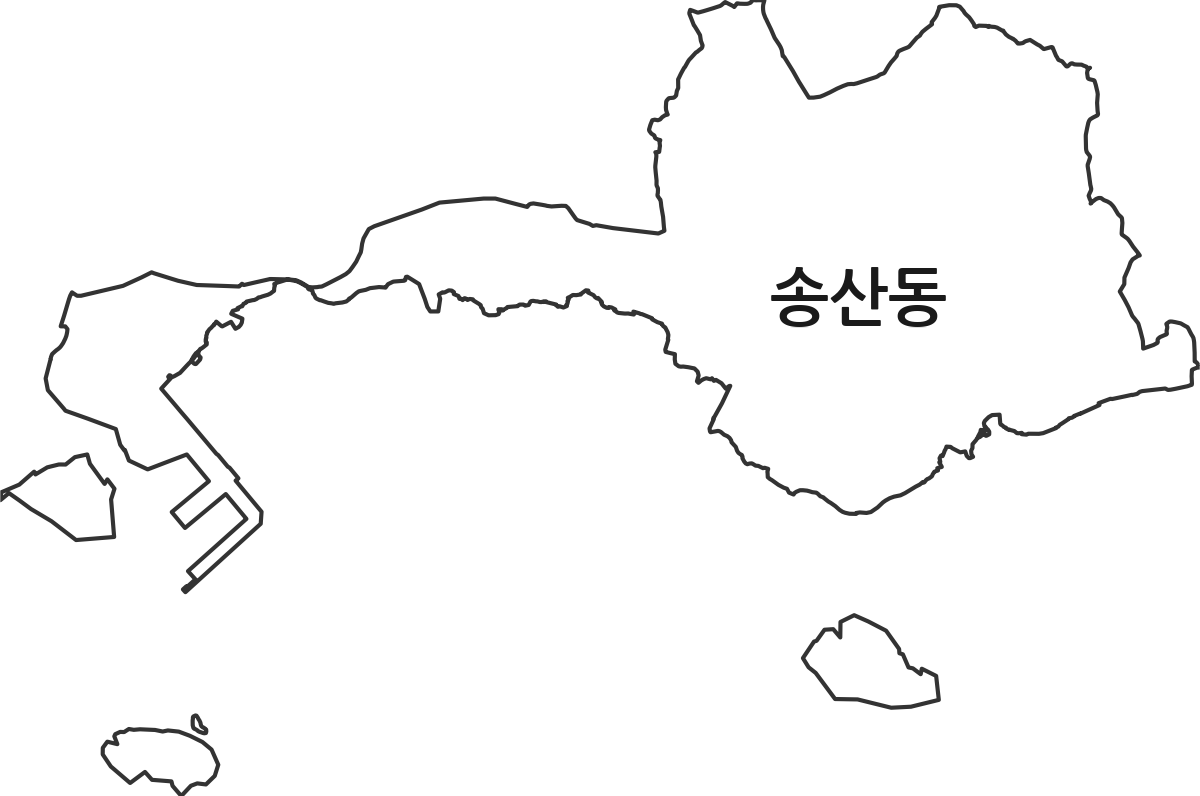 제주특별자치도 서귀포시 송산동 행정동 행정구역 경계 지도