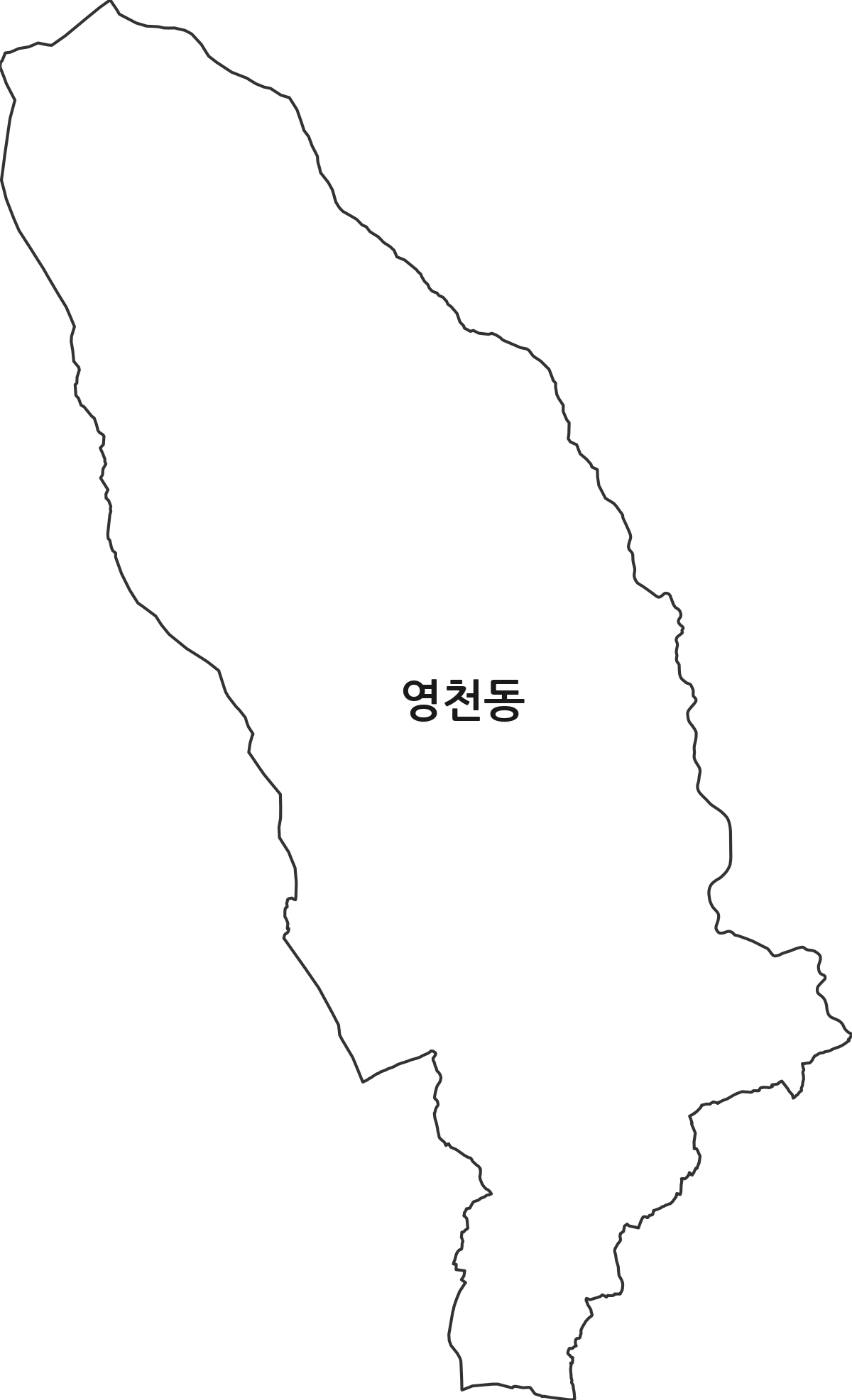 제주특별자치도 서귀포시 영천동 행정동 행정구역 경계 지도