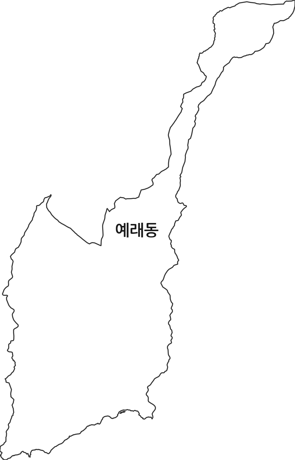 제주특별자치도 서귀포시 예래동 행정동 행정구역 경계 지도