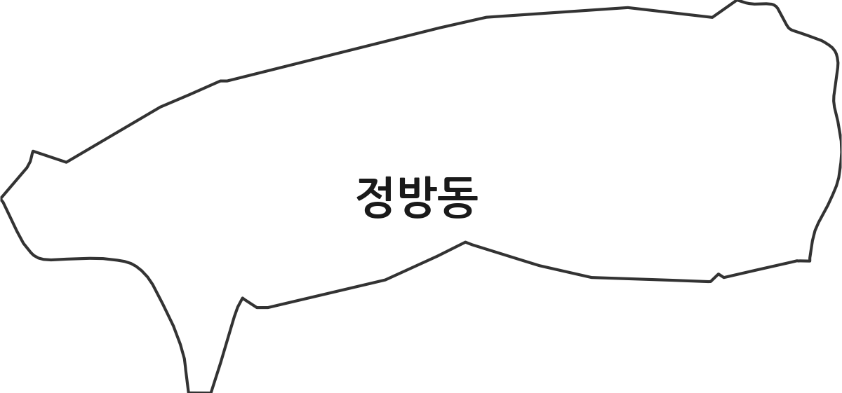 제주특별자치도 서귀포시 정방동 행정동 행정구역 경계 지도