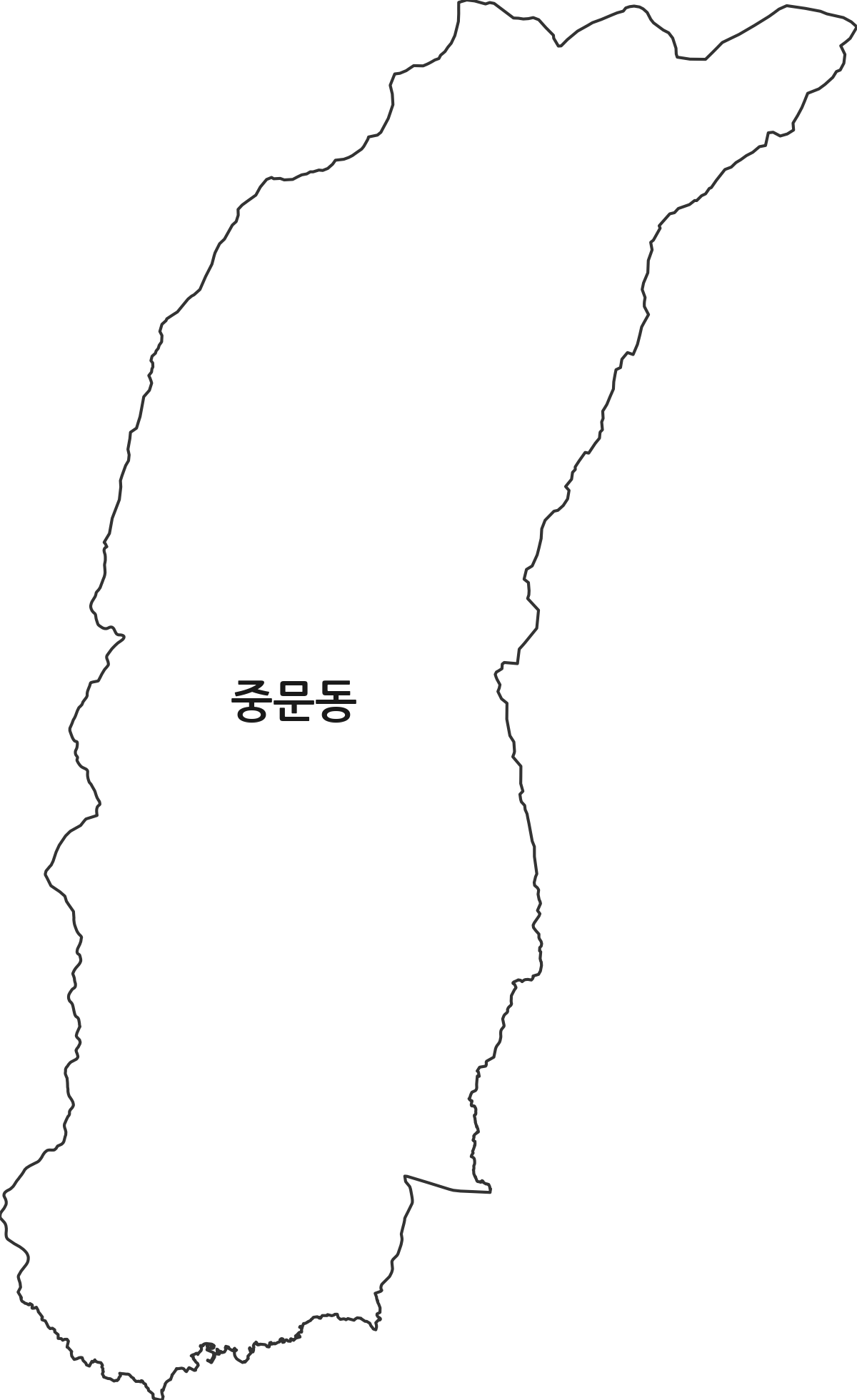 제주특별자치도 서귀포시 중문동 행정동 행정구역 경계 지도