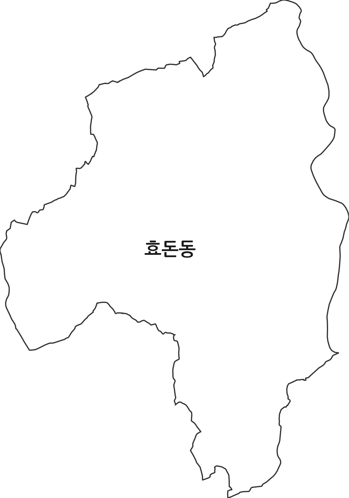 제주특별자치도 서귀포시 효돈동 행정동 행정구역 경계 지도
