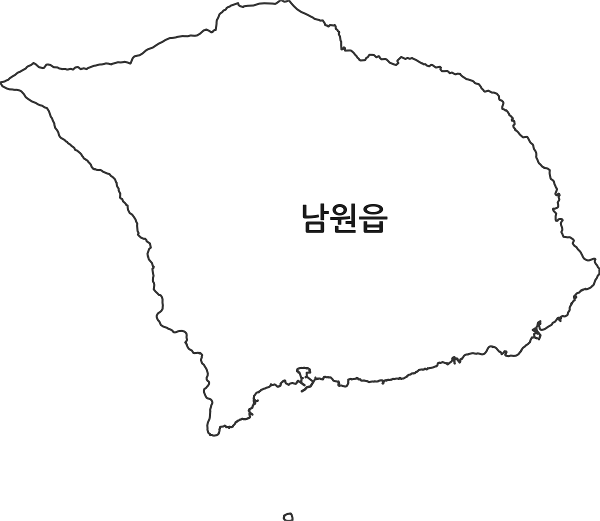 제주특별자치도 서귀포시 남원읍 법정동 행정구역 경계 지도