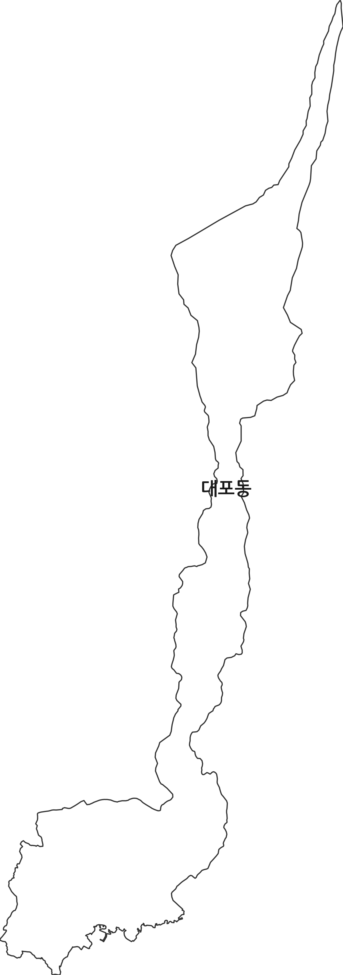 제주특별자치도 서귀포시 대포동 법정동 행정구역 경계 지도