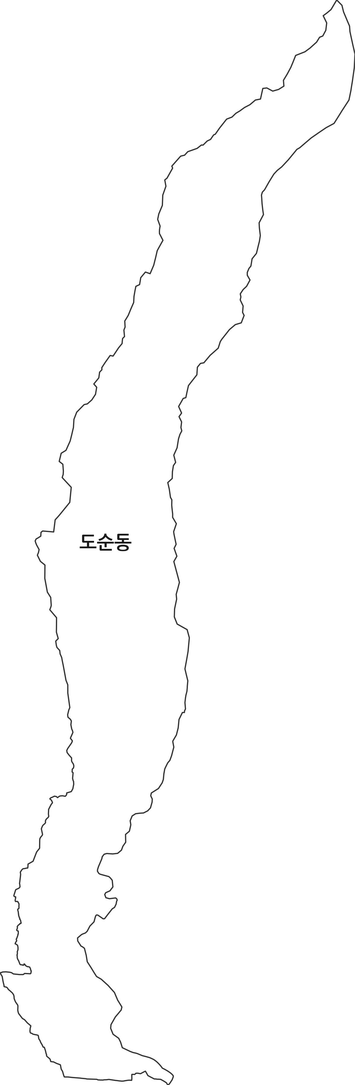 제주특별자치도 서귀포시 도순동 법정동 행정구역 경계 지도