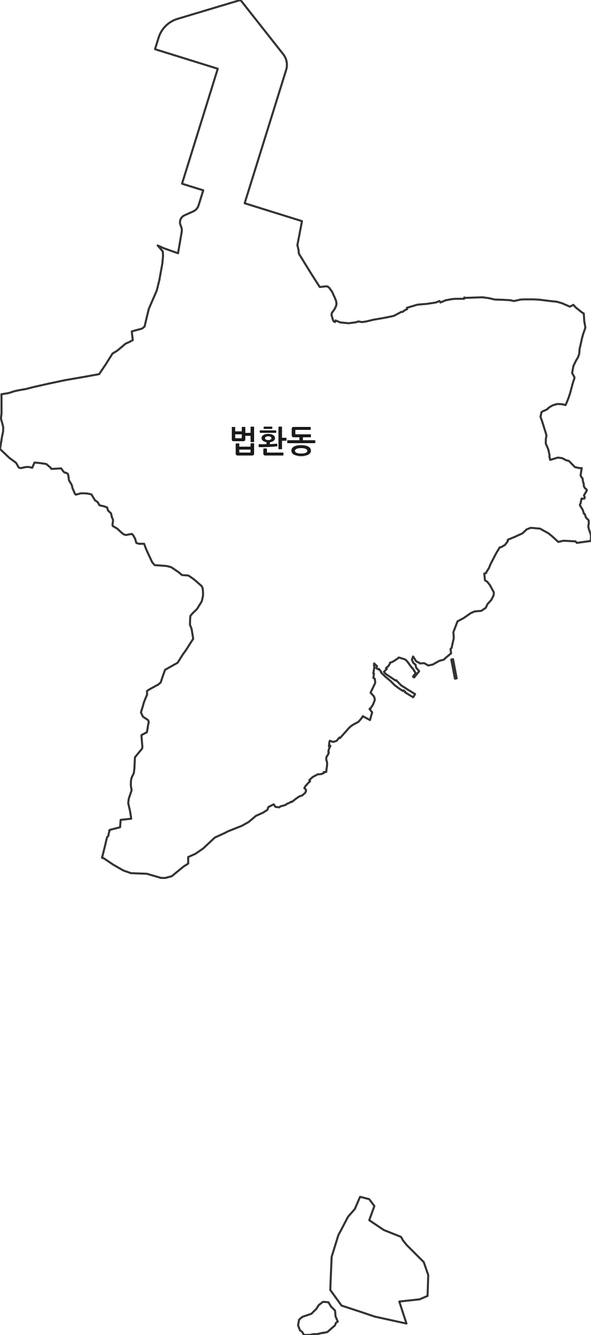 제주특별자치도 서귀포시 법환동 법정동 행정구역 경계 지도