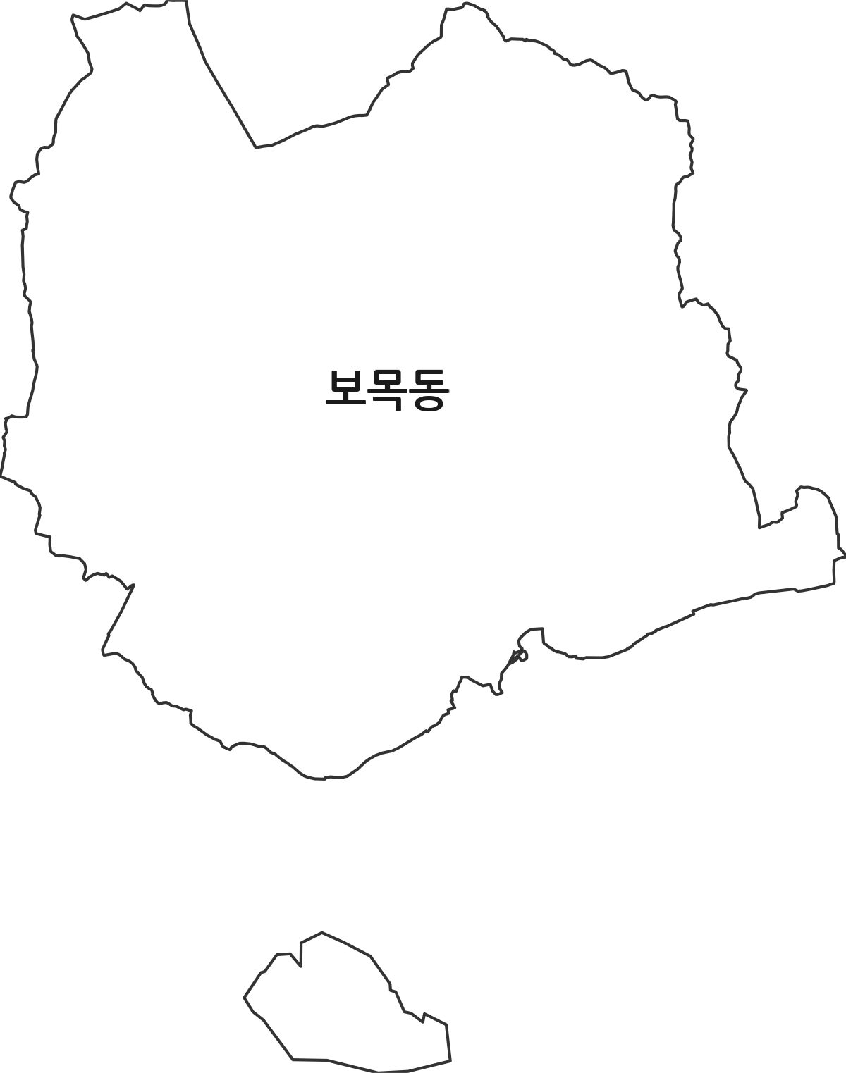 제주특별자치도 서귀포시 보목동 법정동 행정구역 경계 지도