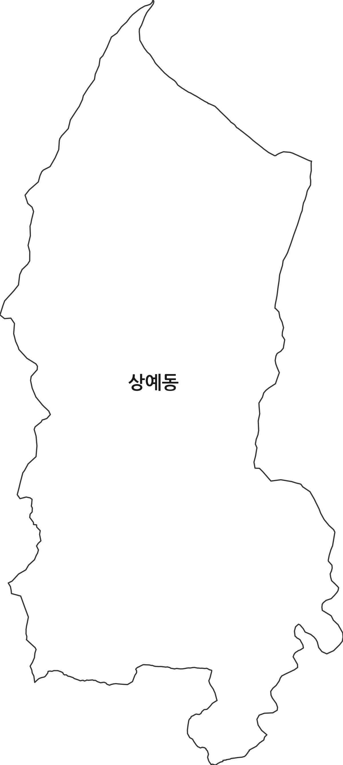 제주특별자치도 서귀포시 상예동 법정동 행정구역 경계 지도