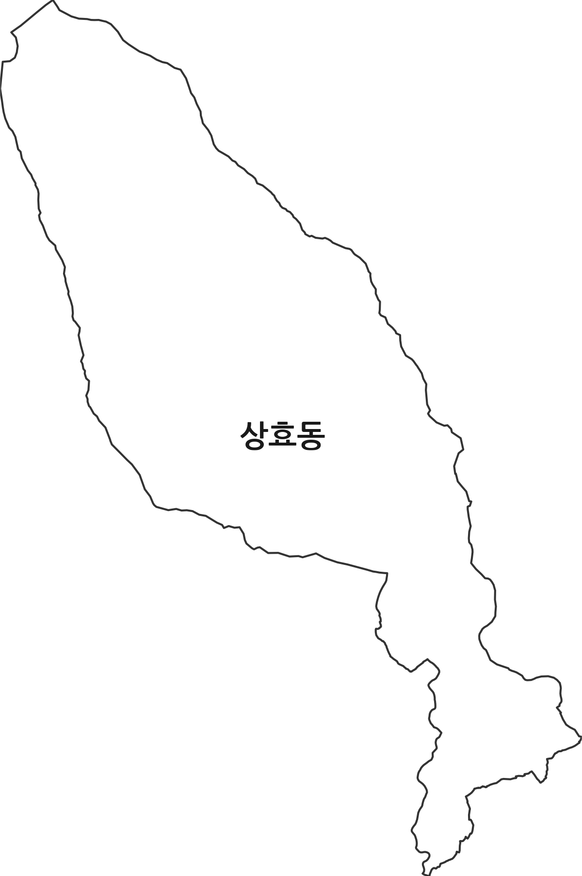 제주특별자치도 서귀포시 상효동 법정동 행정구역 경계 지도