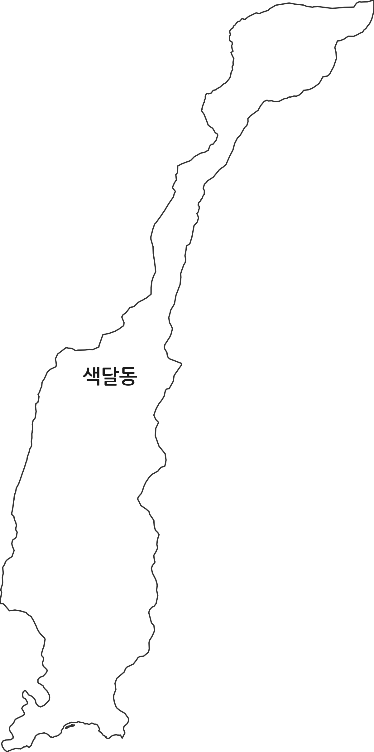 제주특별자치도 서귀포시 색달동 법정동 행정구역 경계 지도