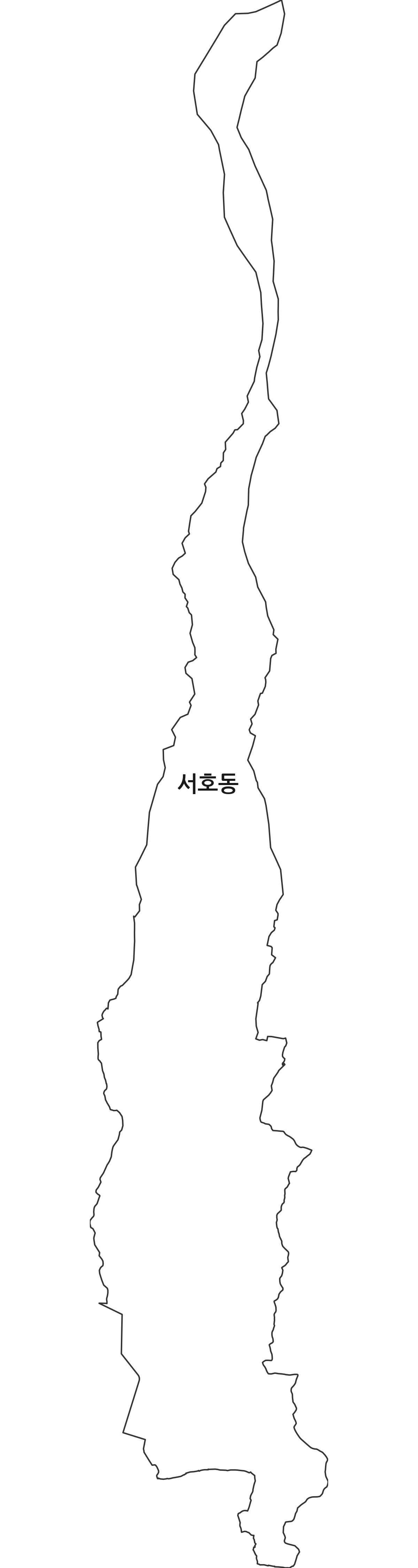 제주특별자치도 서귀포시 서호동 법정동 행정구역 경계 지도