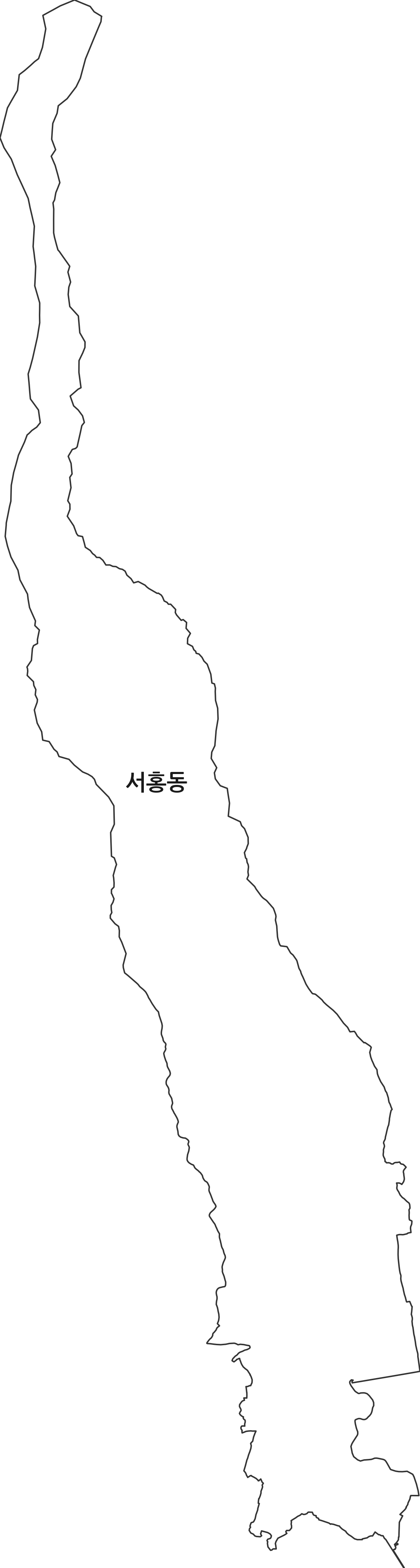 제주특별자치도 서귀포시 서홍동 법정동 행정구역 경계 지도