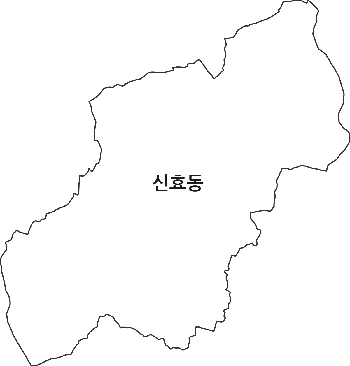 제주특별자치도 서귀포시 신효동 법정동 행정구역 경계 지도