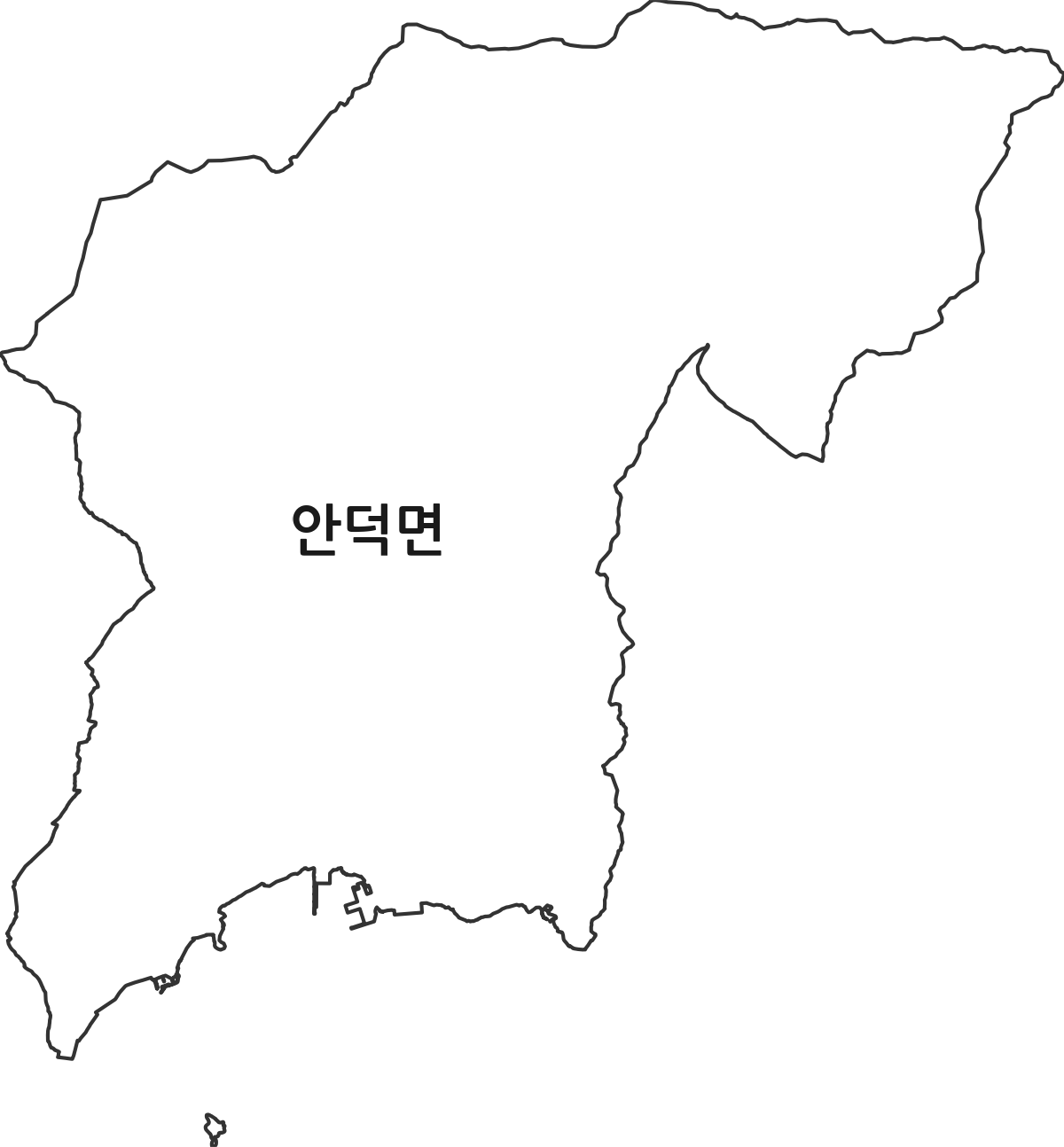 제주특별자치도 서귀포시 안덕면 법정동 행정구역 경계 지도