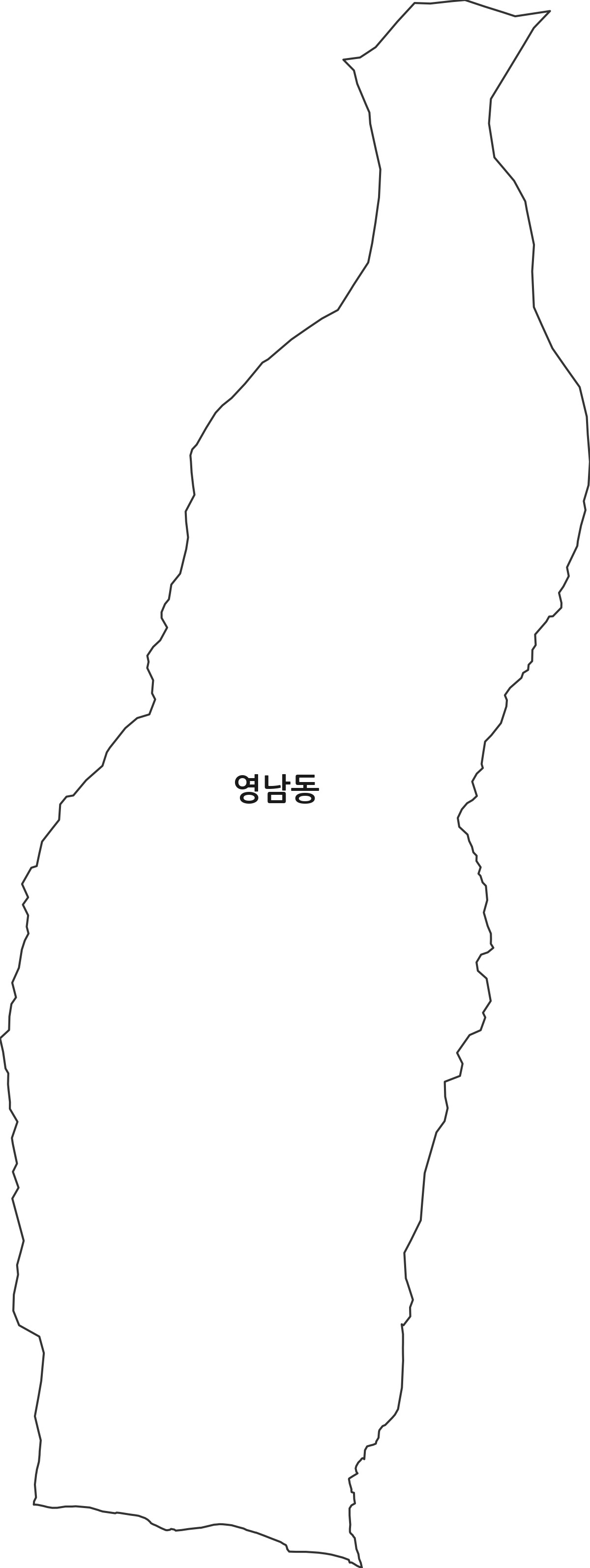 제주특별자치도 서귀포시 영남동 법정동 행정구역 경계 지도