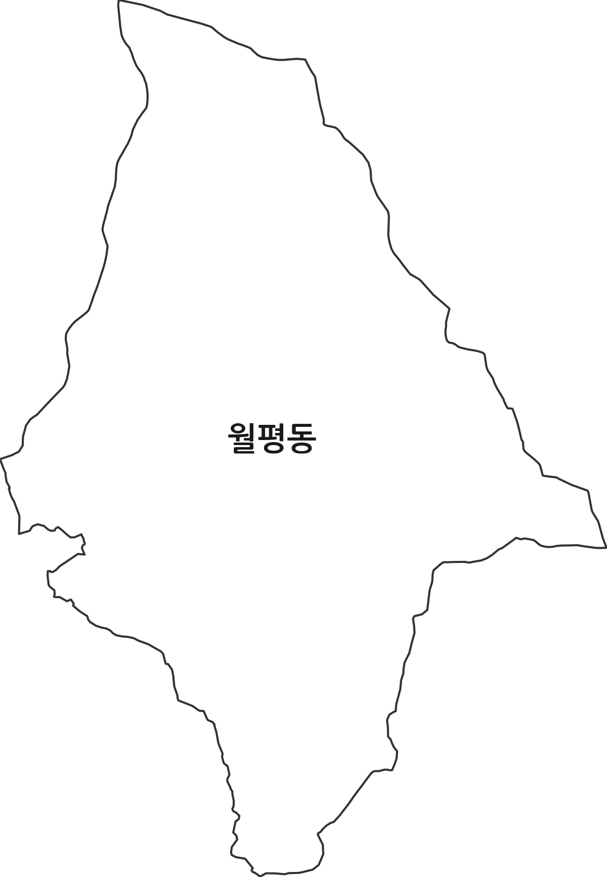 제주특별자치도 서귀포시 월평동 법정동 행정구역 경계 지도