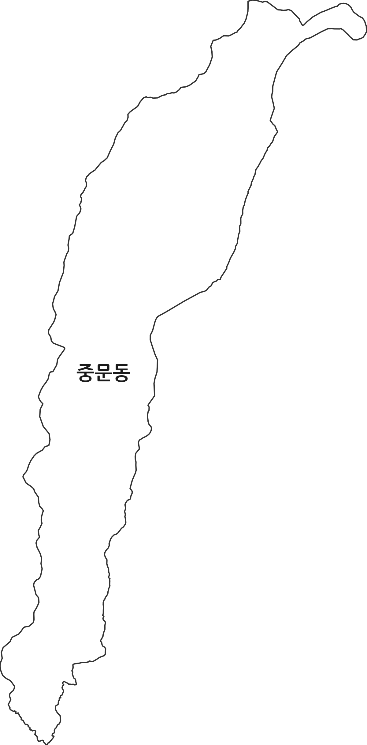 제주특별자치도 서귀포시 중문동 법정동 행정구역 경계 지도
